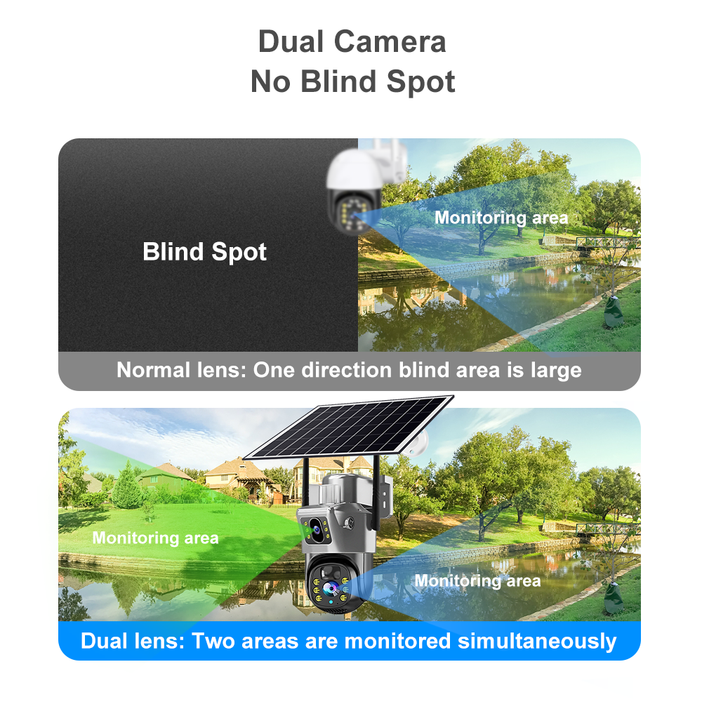 Cámara De Seguridad Solar Wifi Doble Lente 4mp En Español-3