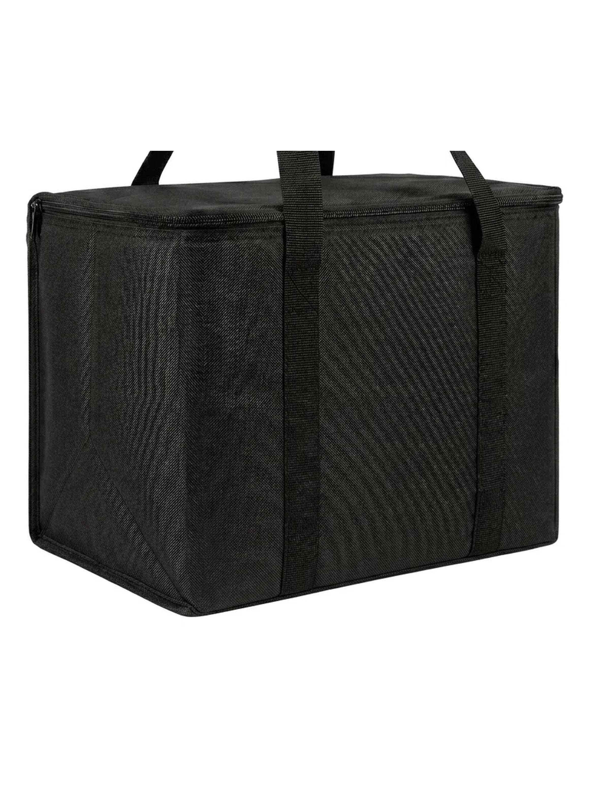 Lonchera Grande Multiuso Negra Con Interior Impermeable-2