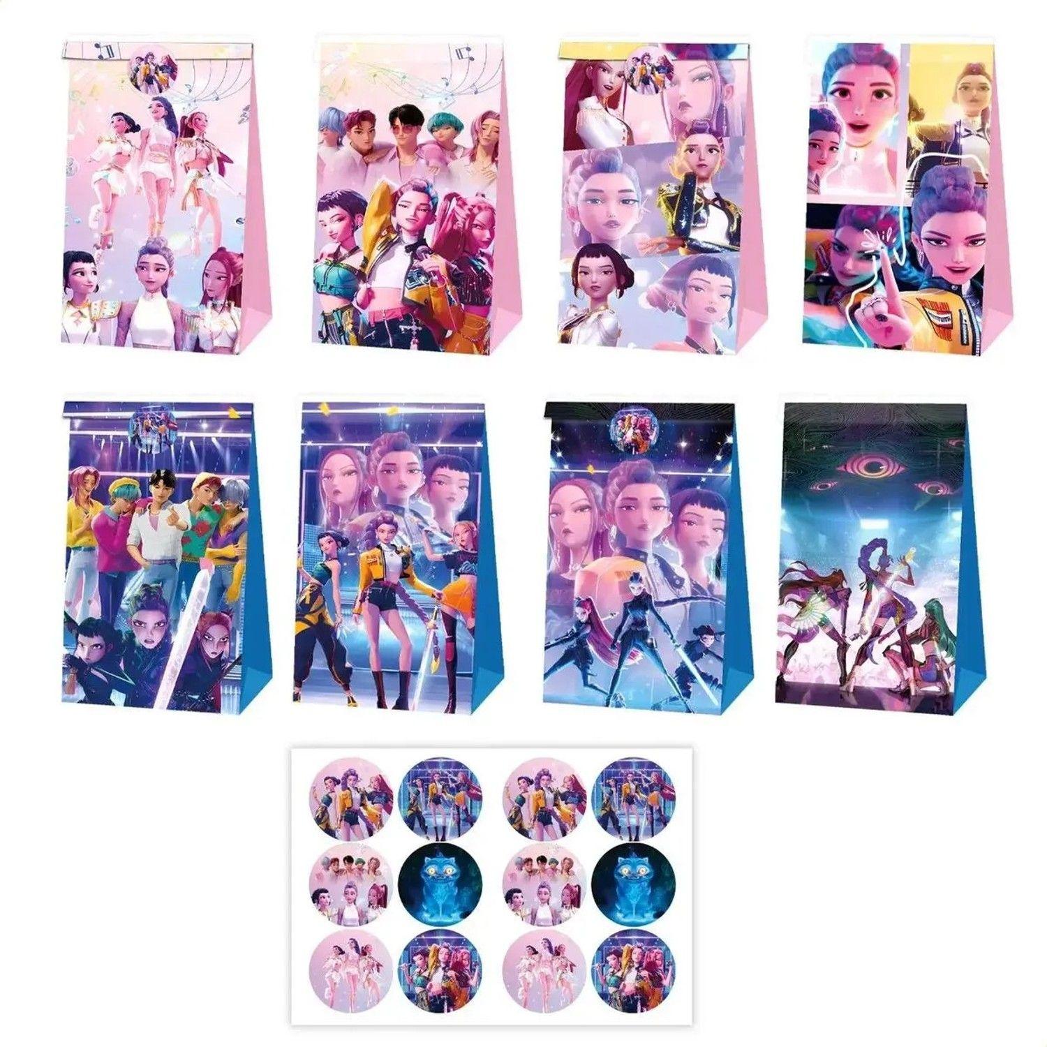 Set De 12 Cajitas De Cumpleaños Demon Hunter Kpop Huntrix-5