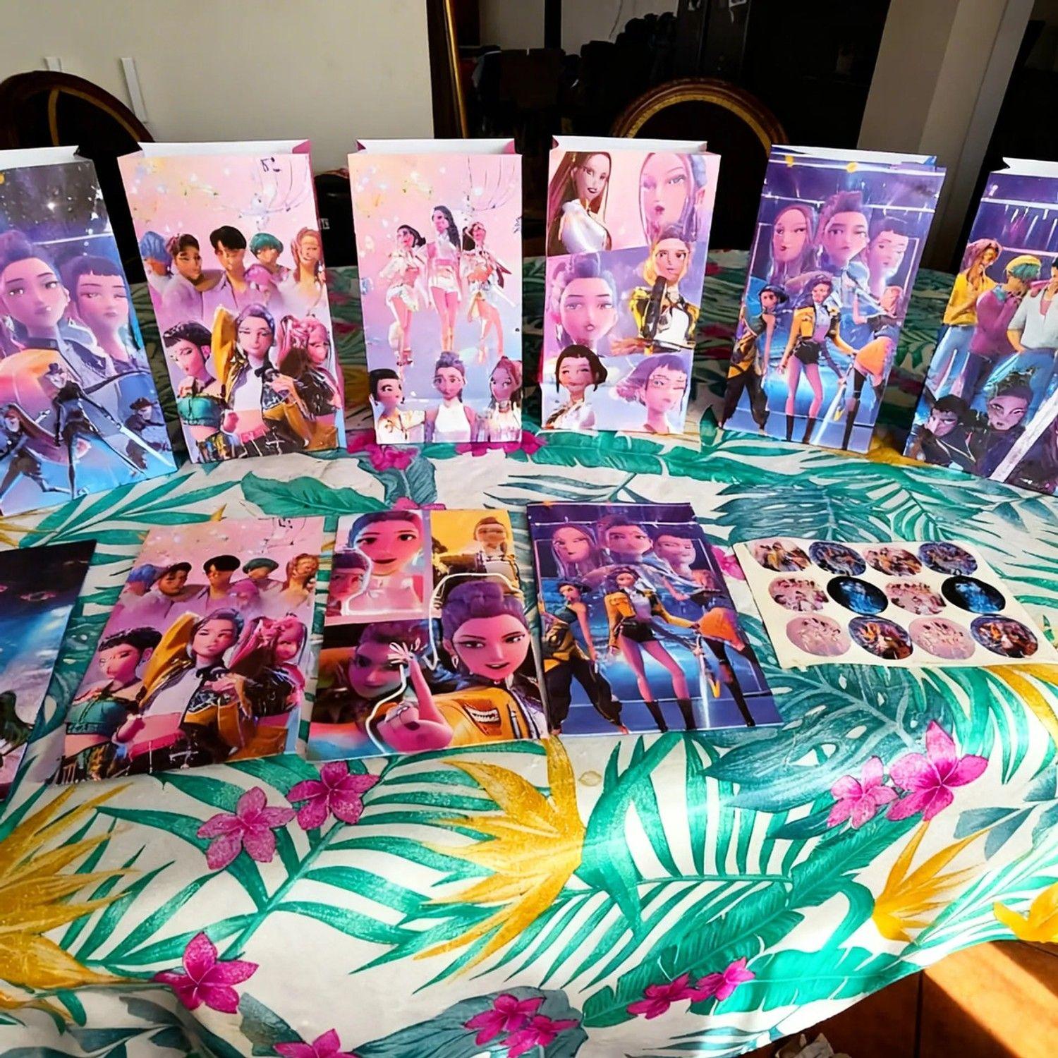 Set De 12 Cajitas De Cumpleaños Demon Hunter Kpop Huntrix-6