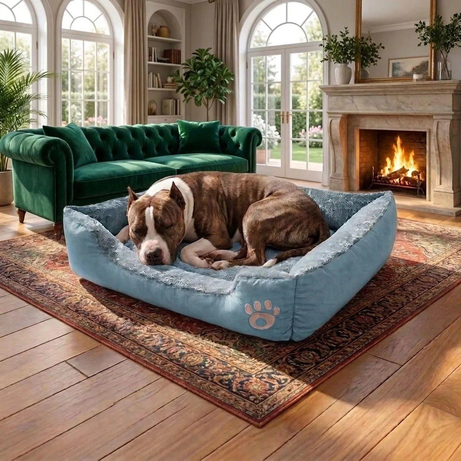 Cama Para Perro Razas Grandes Ergonómica Antiestres-2