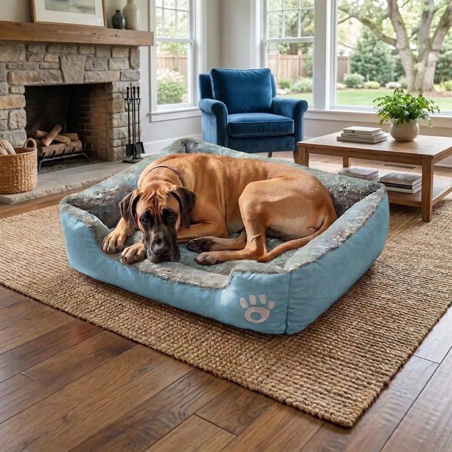 Cama Para Perro Razas Grandes Ergonómica Antiestres-3