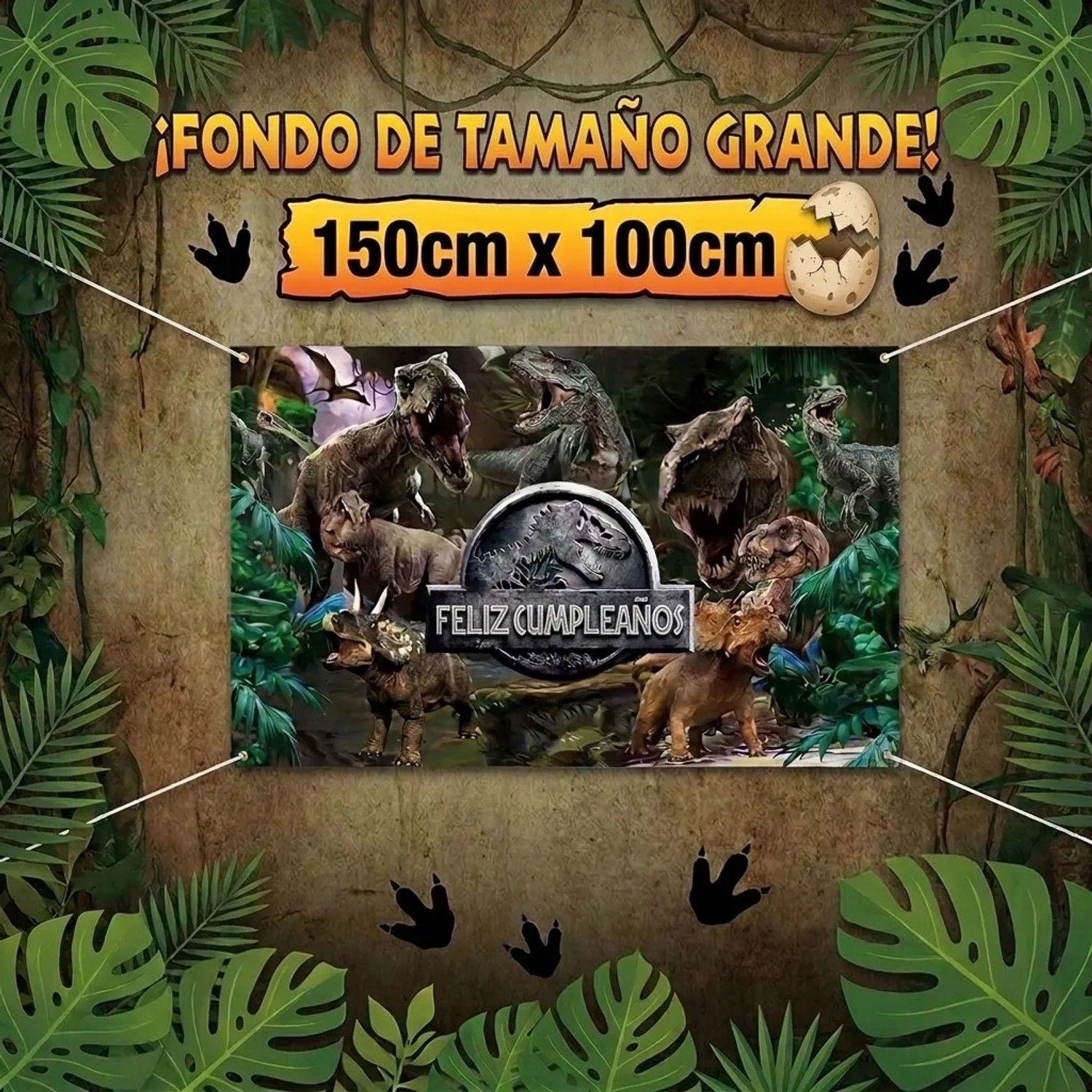 Cotillón Jurassic World Kit Cumpleaños Dinosaurios + Tela-5