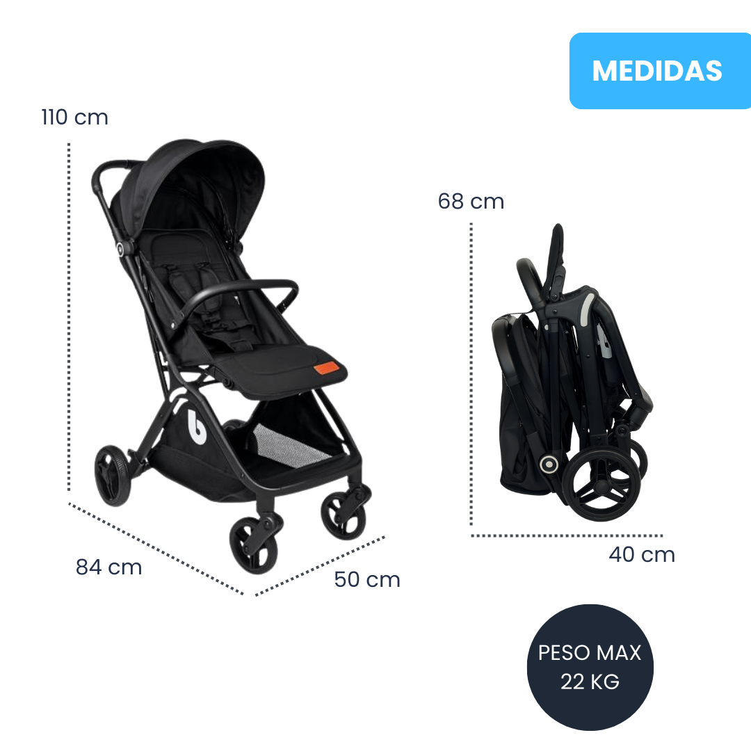 Coche de Paseo Beb Compacto Cierre Automatico Compact Stroller RS 1337 1-6