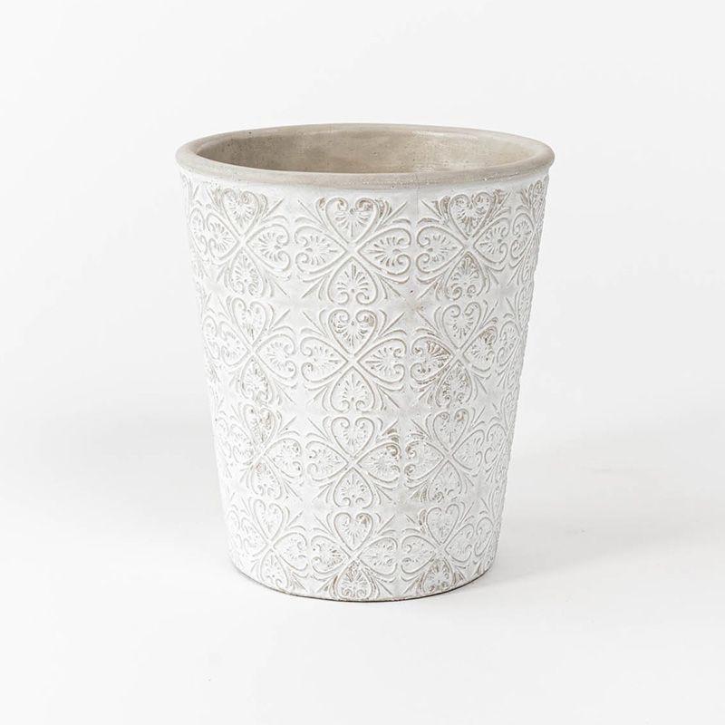 Macetero blanco LAUREL 20x23cm -0