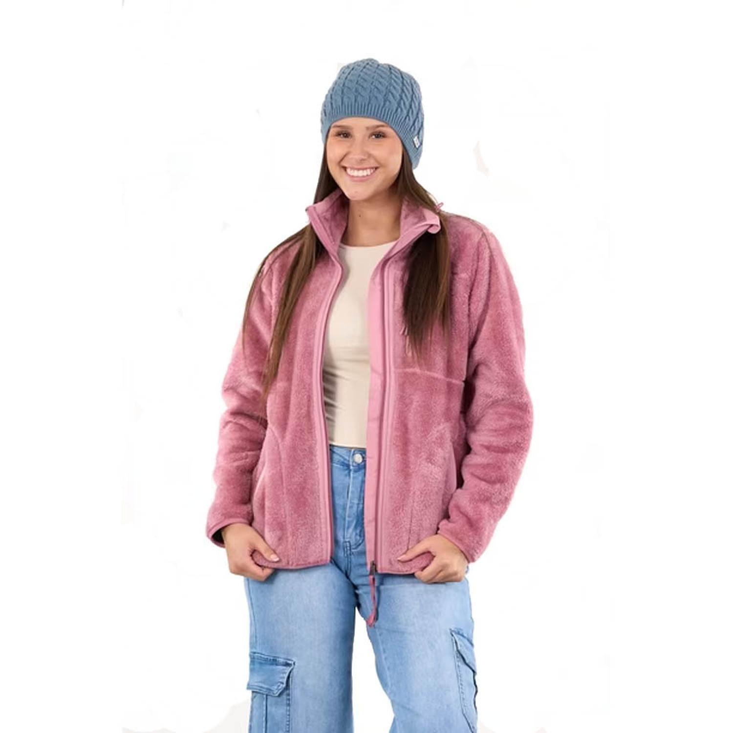 Polerón Polar Mujer Shaggy Rosado VW8760-2