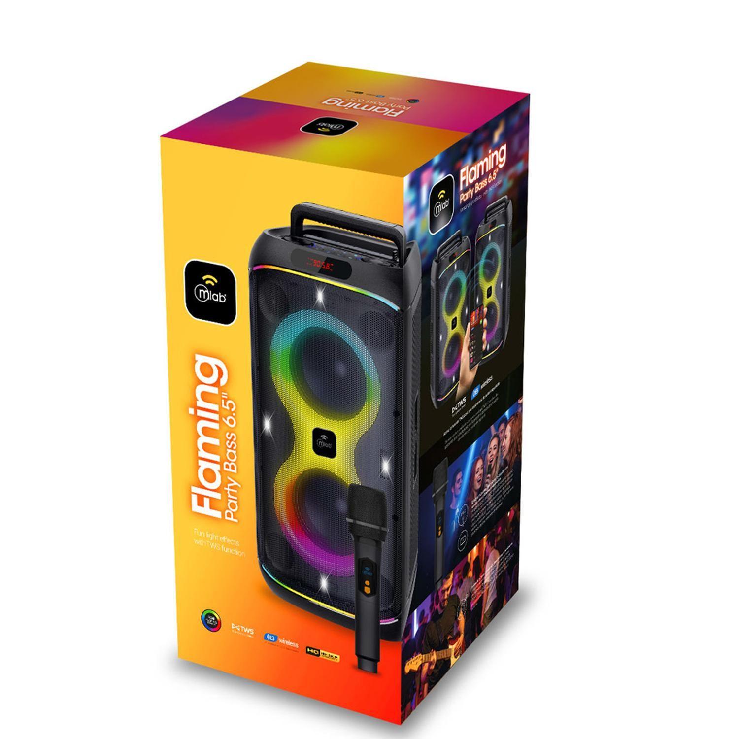 Parlante Bluetooth MLAB Flaming Party Bass 6.5? Black-6
