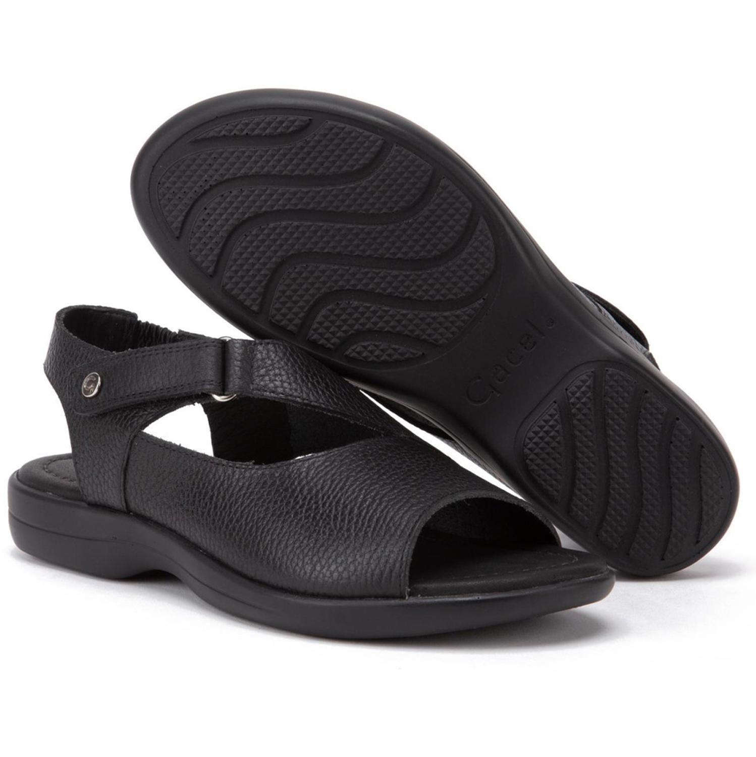 Sandalia Cuero Negro - Gacel Arely ARLV261-2
