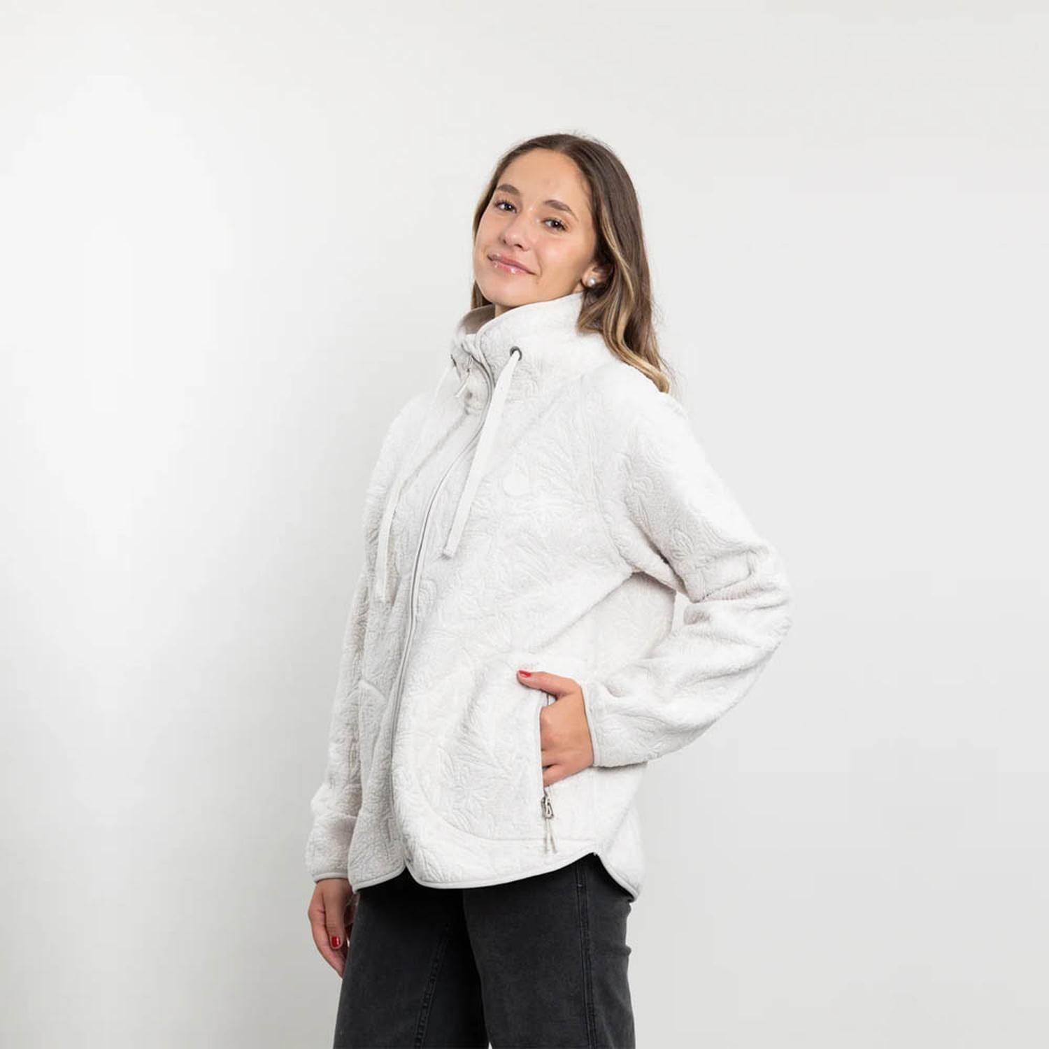 Polerón Polar Sherpa Textura Hot Print Crudo CW8787-0