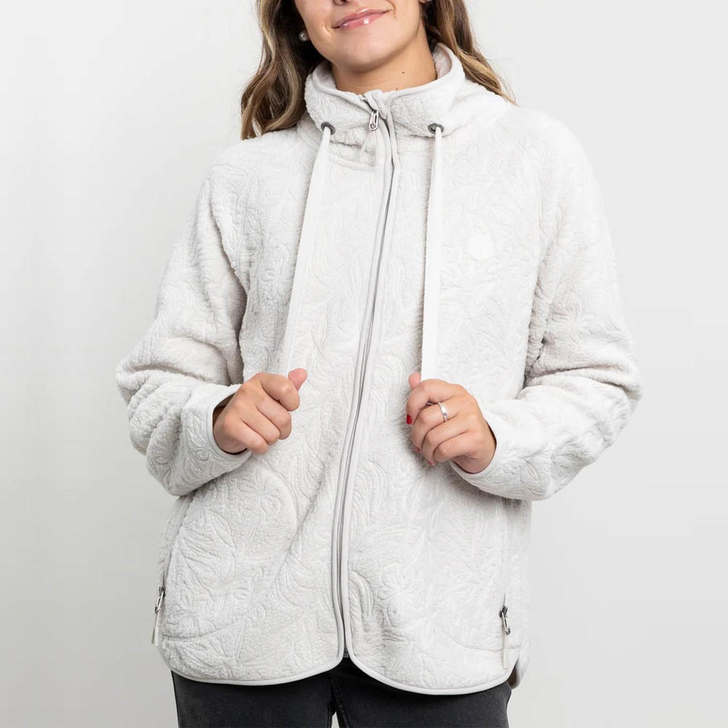 Polerón Polar Sherpa Textura Hot Print Crudo CW8787-1