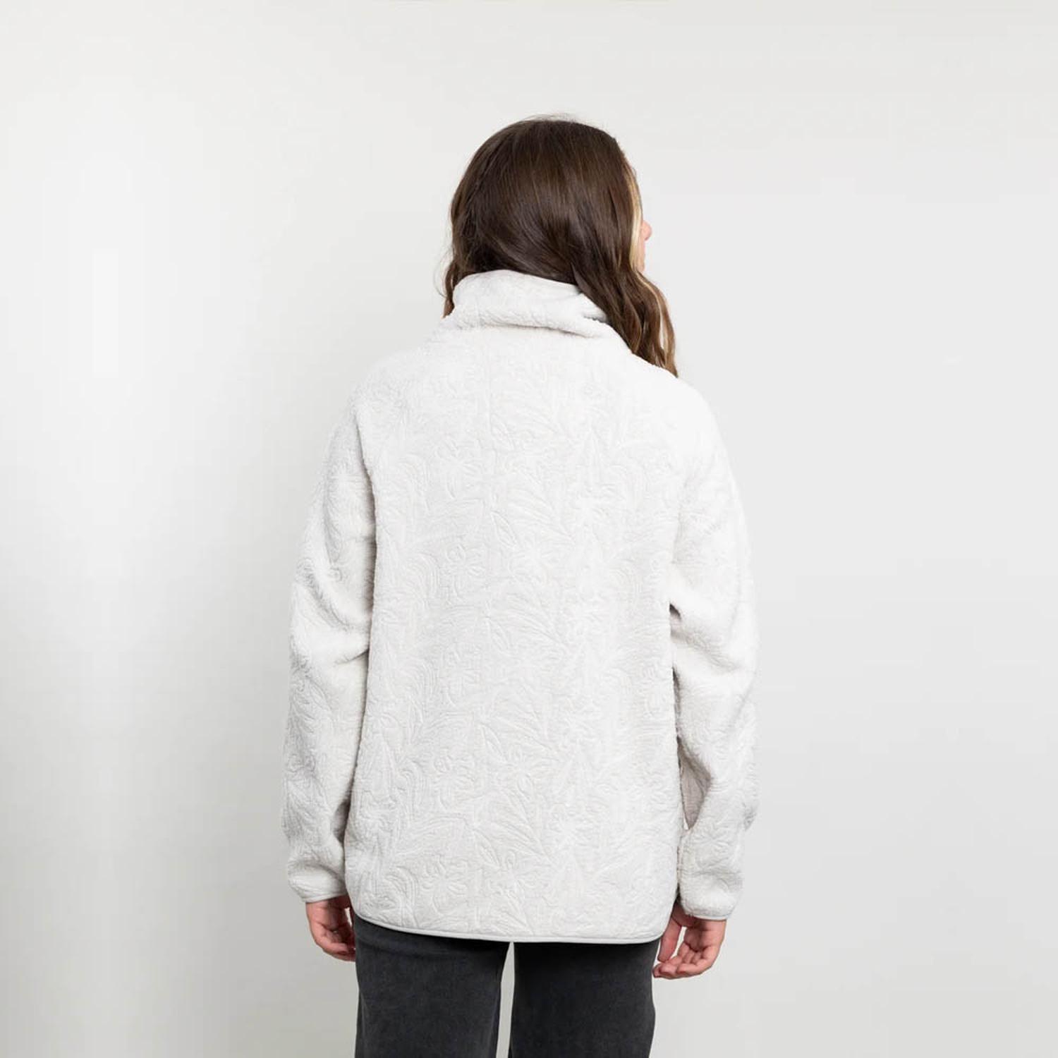 Polerón Polar Sherpa Textura Hot Print Crudo CW8787-2