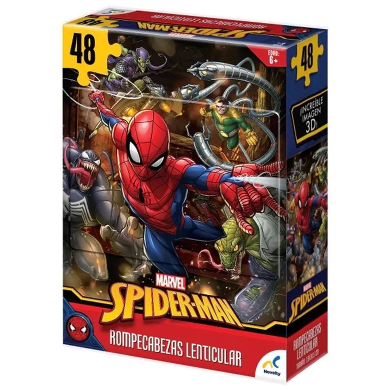 Rompecabezas Lenticular Spider Man 48 Piezas 3D Marvel-2