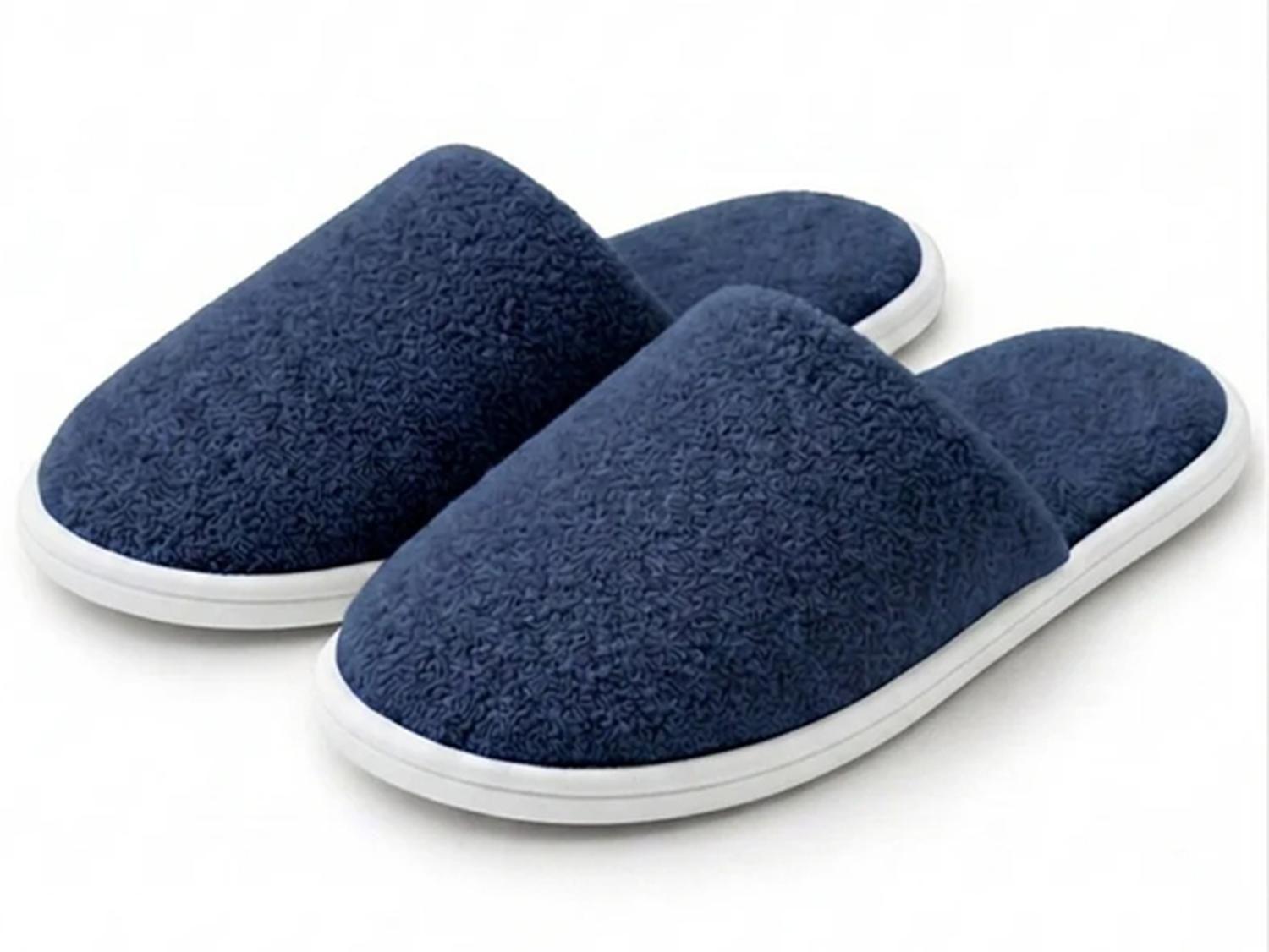 Set Bata + Pantuflas Azul Marino - Chantilly-2