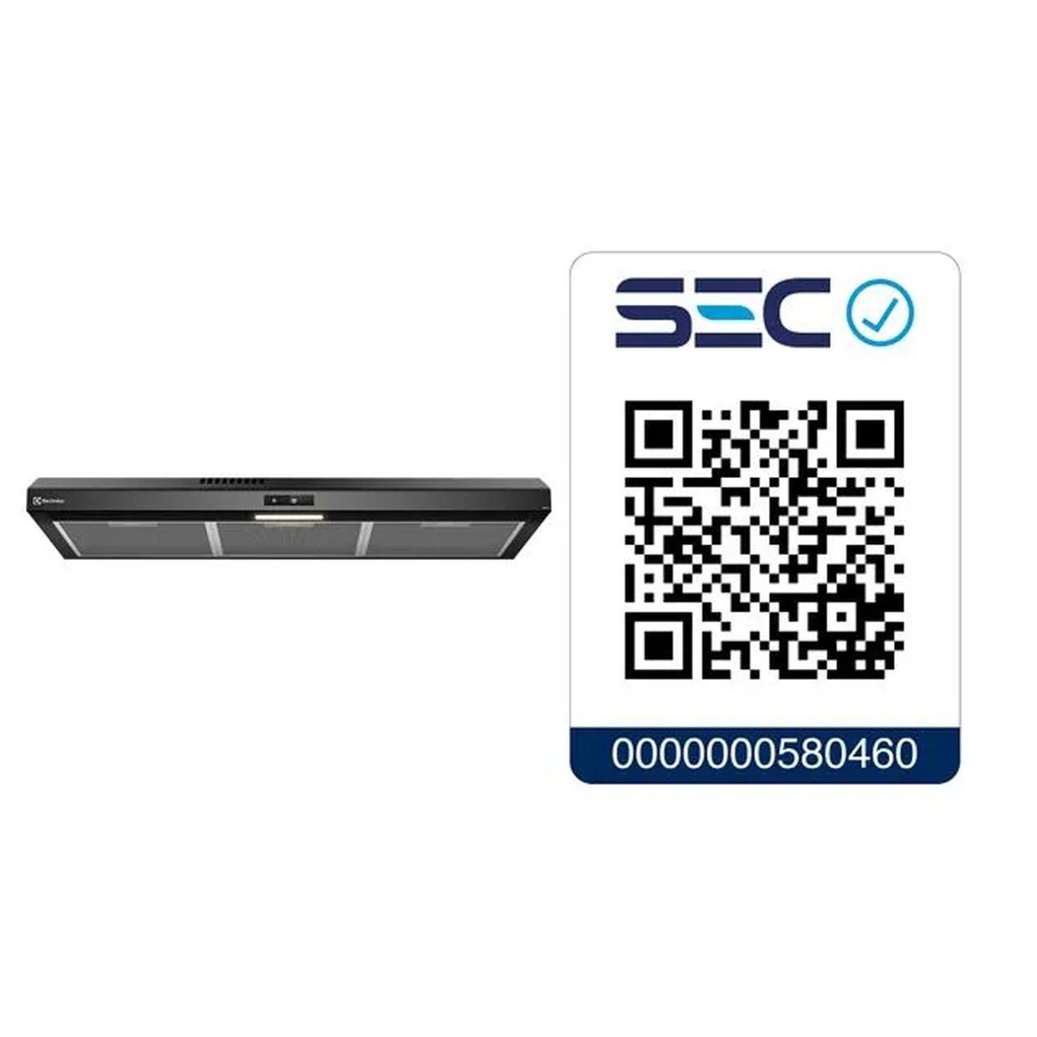 Campana de Cocina Extractora Electrolux 90cm Alto Poder de Succión y Touch Panel DE9TB Negra-6