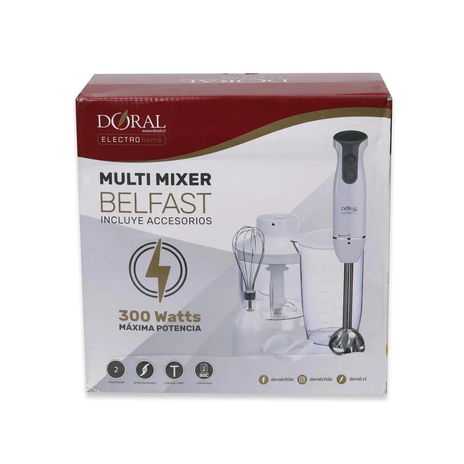 Multi Mixer con Accesorios 0.6 Litros Blanco Doral-2