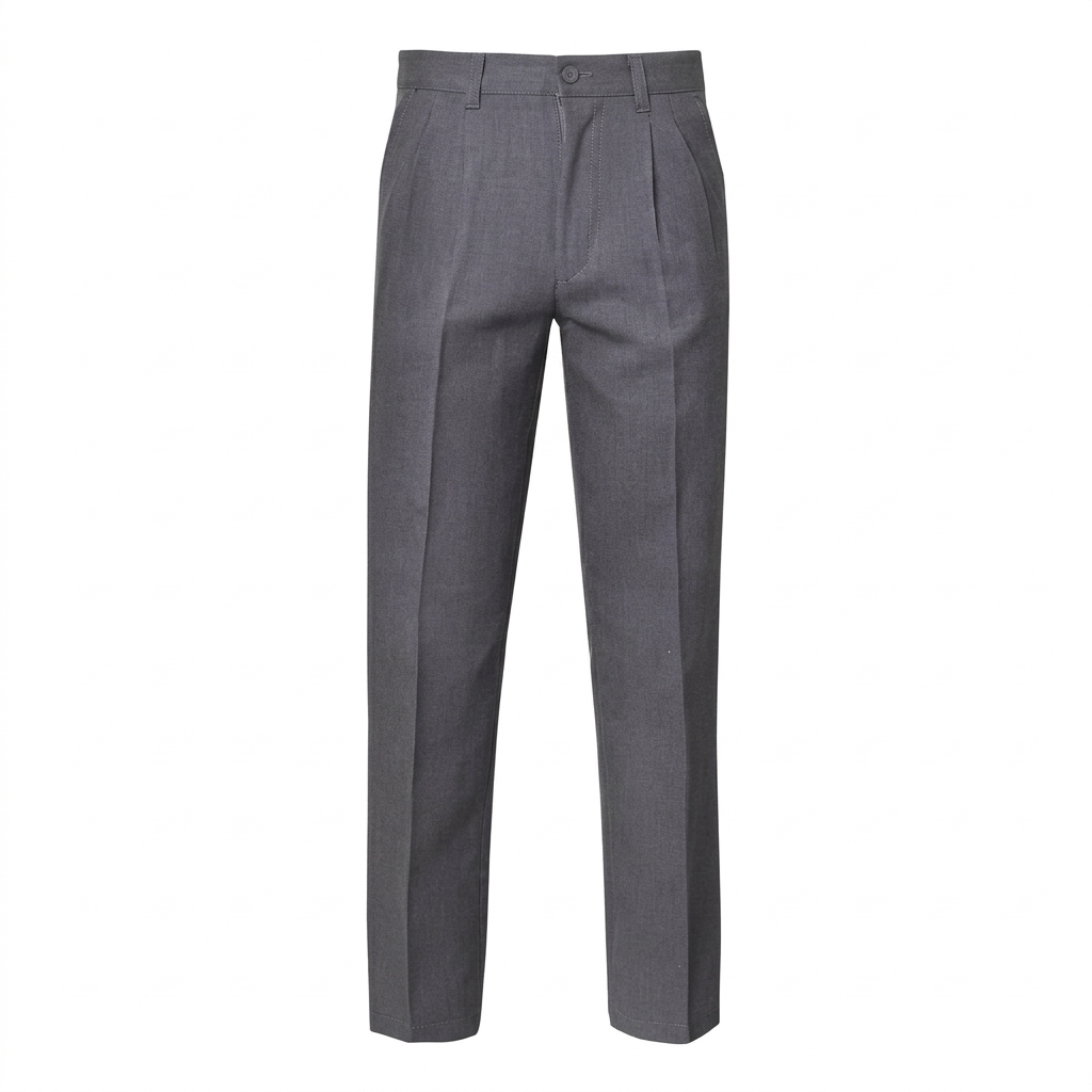 Pantalón Clásico Gris Pinzado Escolar Kotting-0