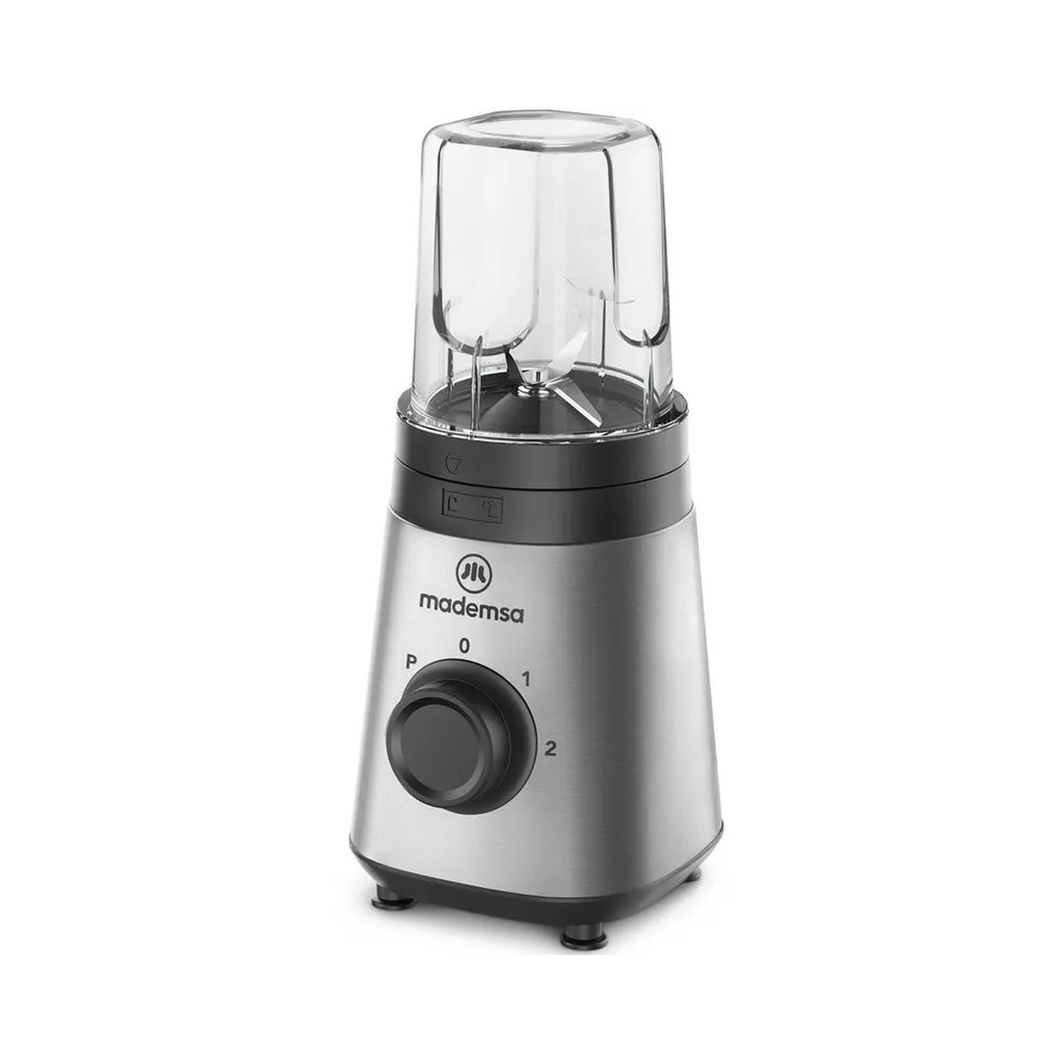 Licuadora Portátil Mademsa con 2 velocidades y botellas 300W MBL30 Acero Inoxidable-3