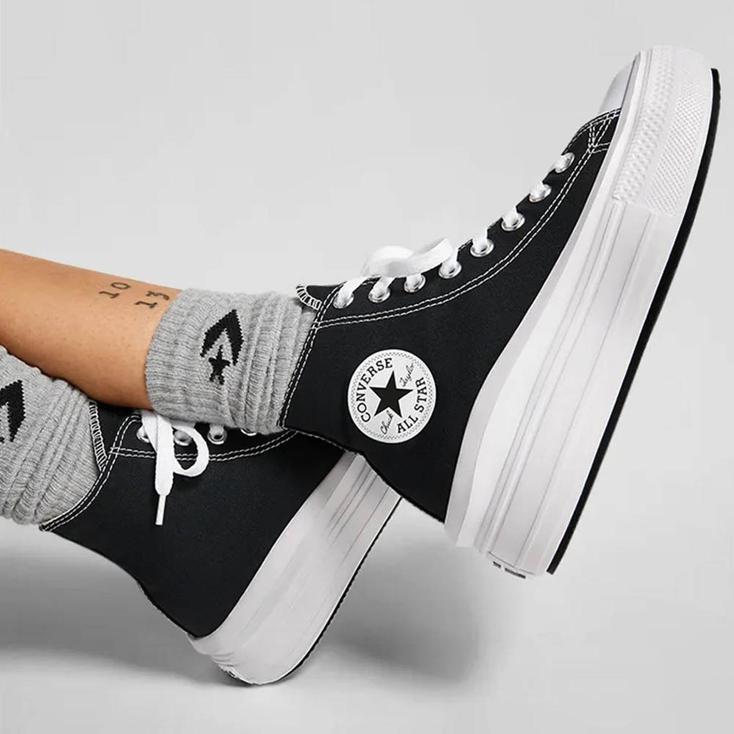Zapatillas Converse Caña Alta Chuck Taylor All Star Move Mujer Negro 568497C-001-3
