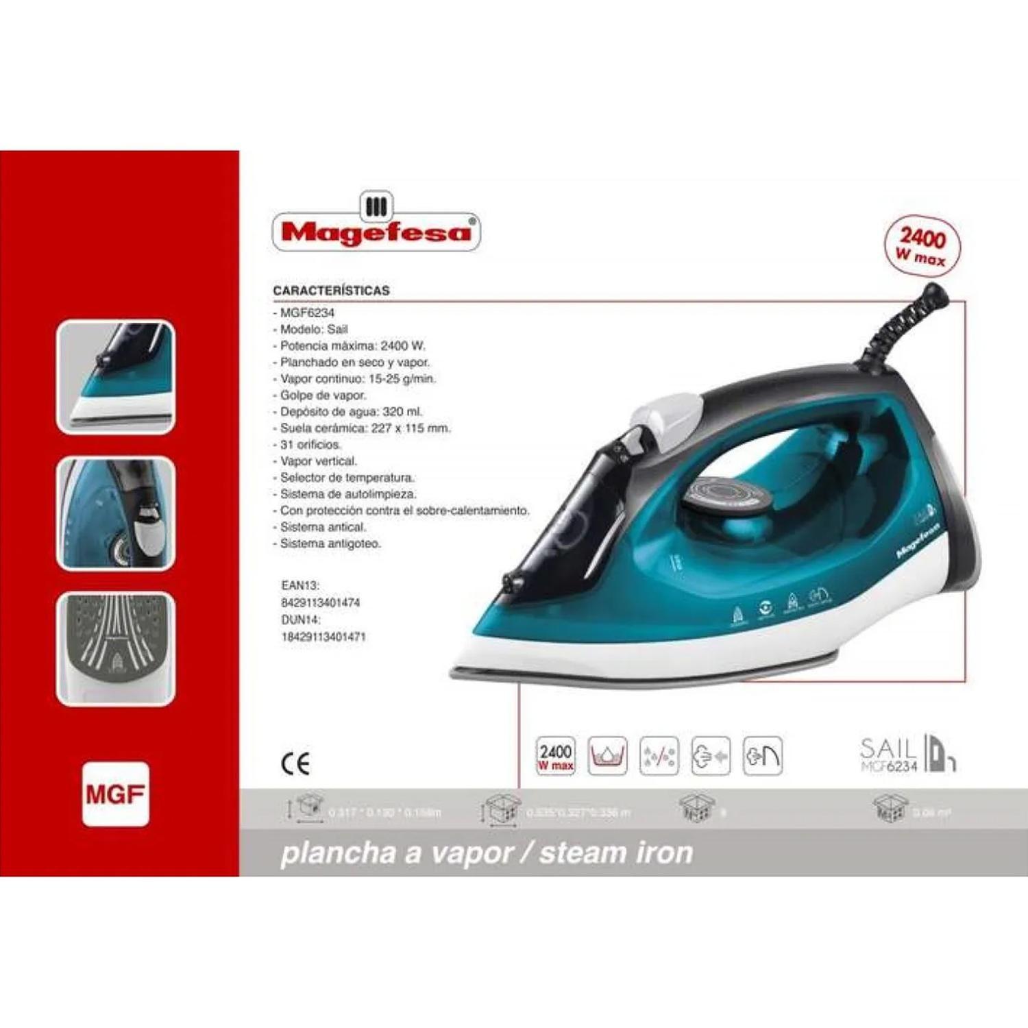 Plancha De Ropa Vapor - Magefesa MGD6234-4