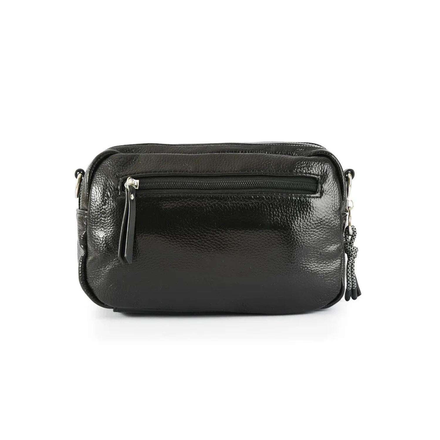 Cartera Bandolera Mediana Exotic Negro Amphora-2