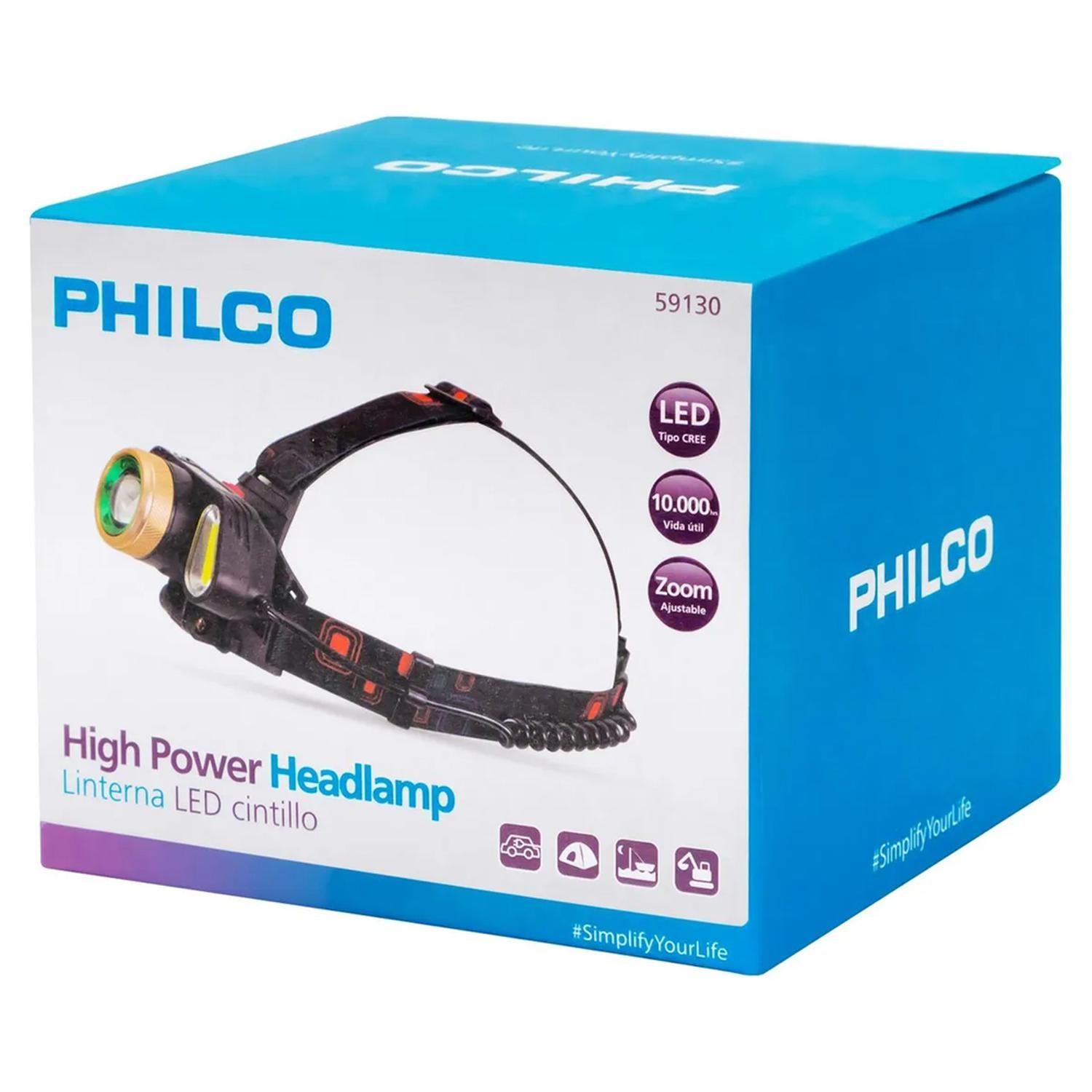 Linterna Led Cintillo Zoom Ajustable Philco-0
