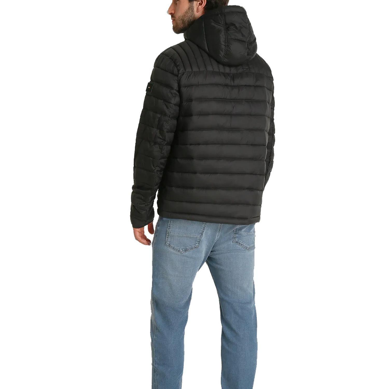 Parka Weight Quilted Colorblock 150an555blk Tommy Hilfiger-2