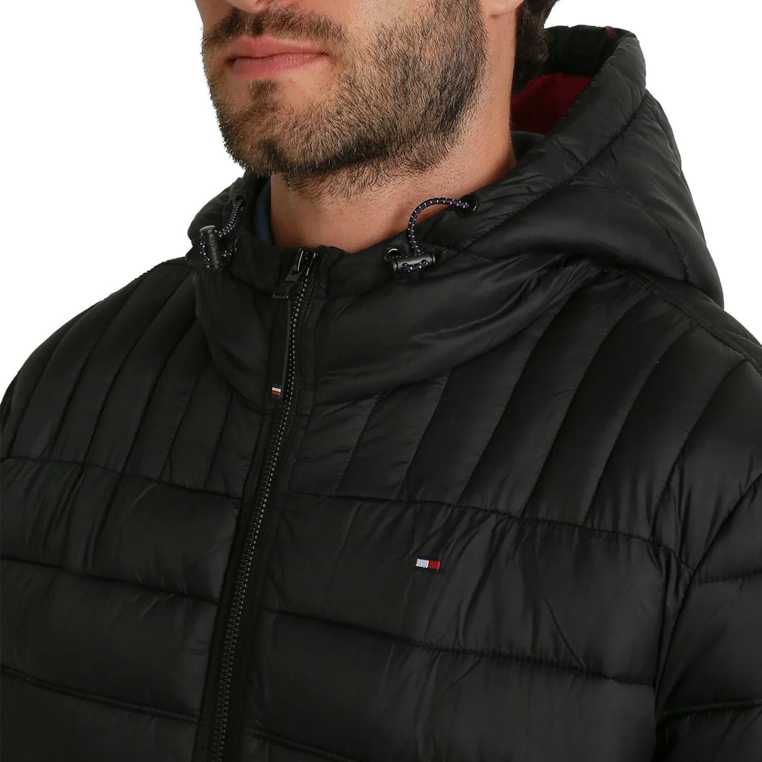 Parka Weight Quilted Colorblock 150an555blk Tommy Hilfiger-3