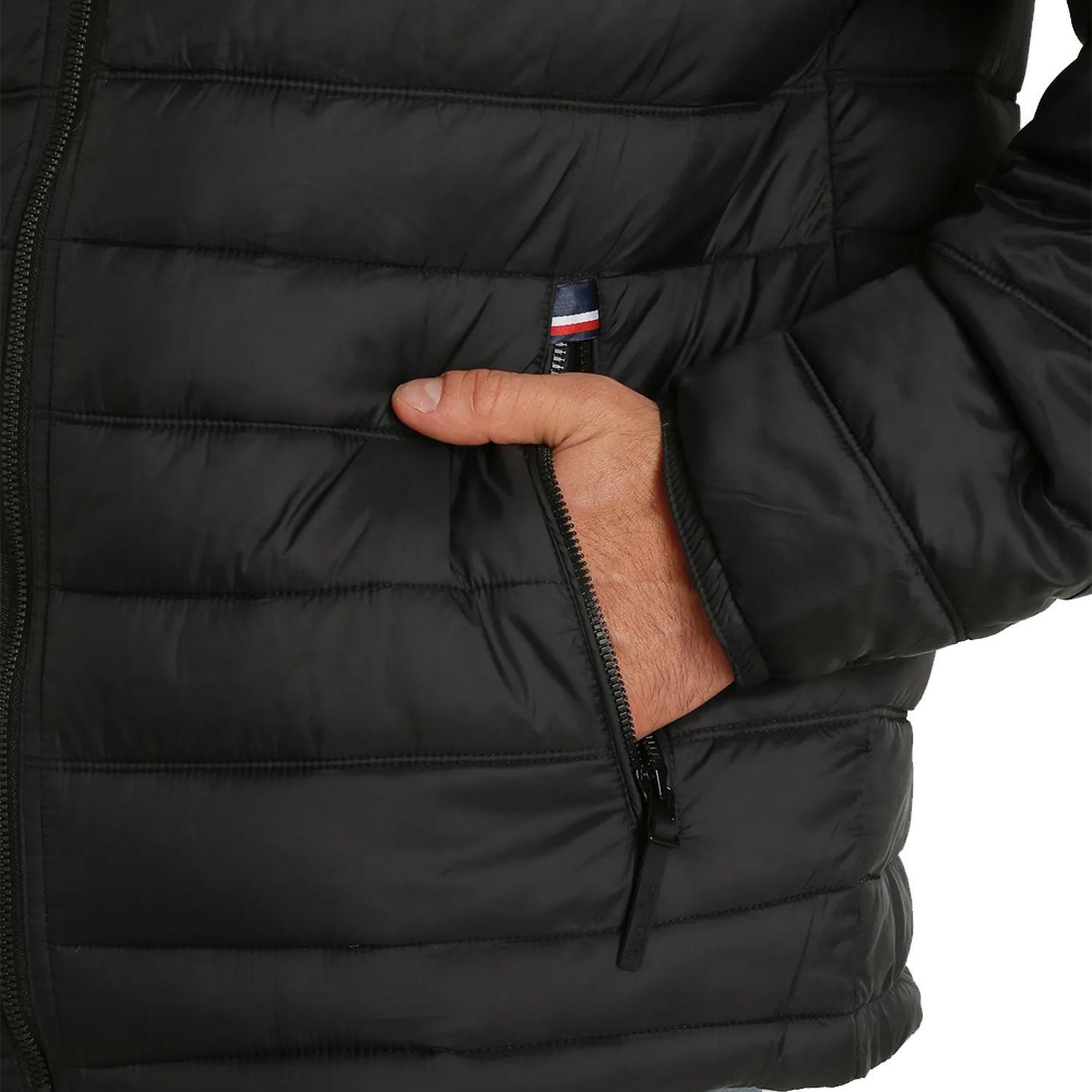 Parka Weight Quilted Colorblock 150an555blk Tommy Hilfiger-4