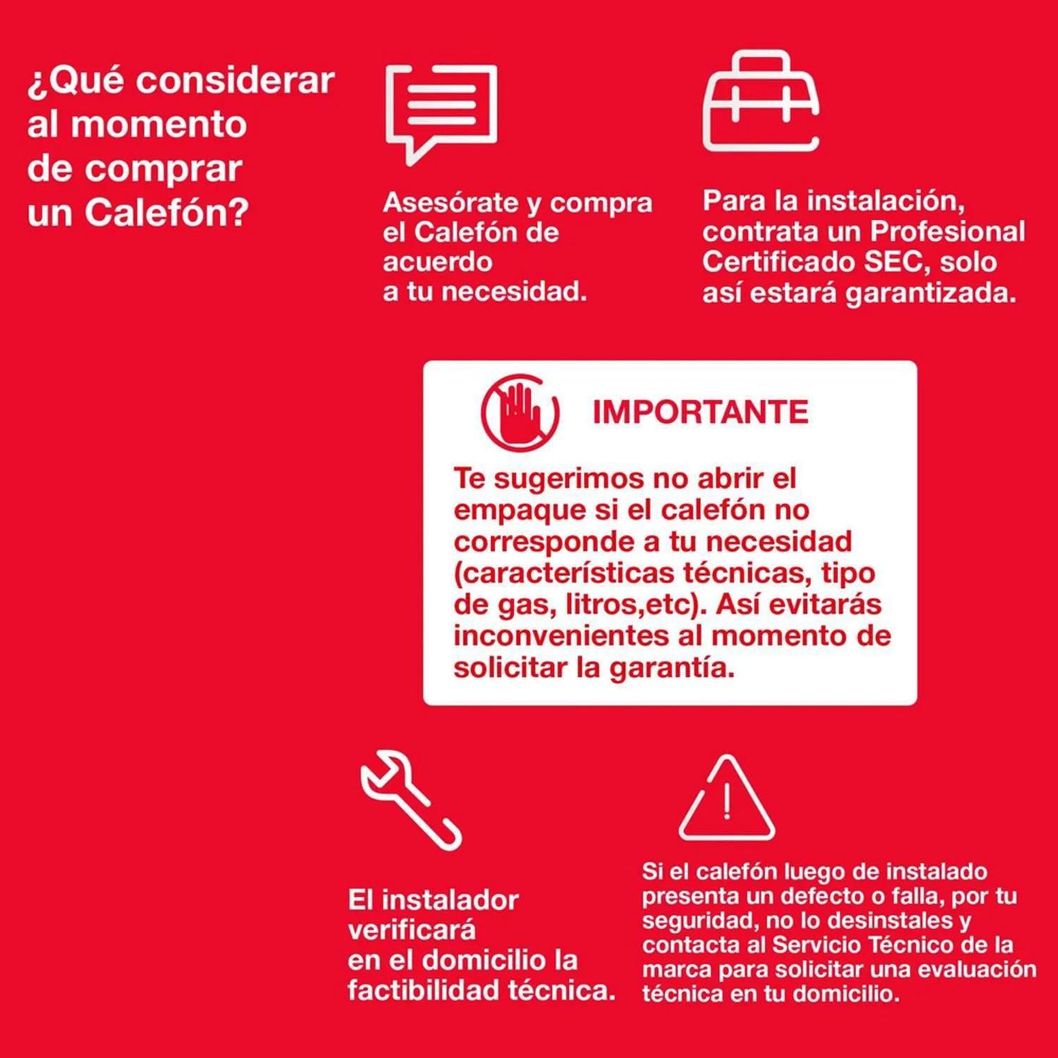 Calefon Ionizado 5 Litros Gas Licuado Hydrobase 1500 Junker-5