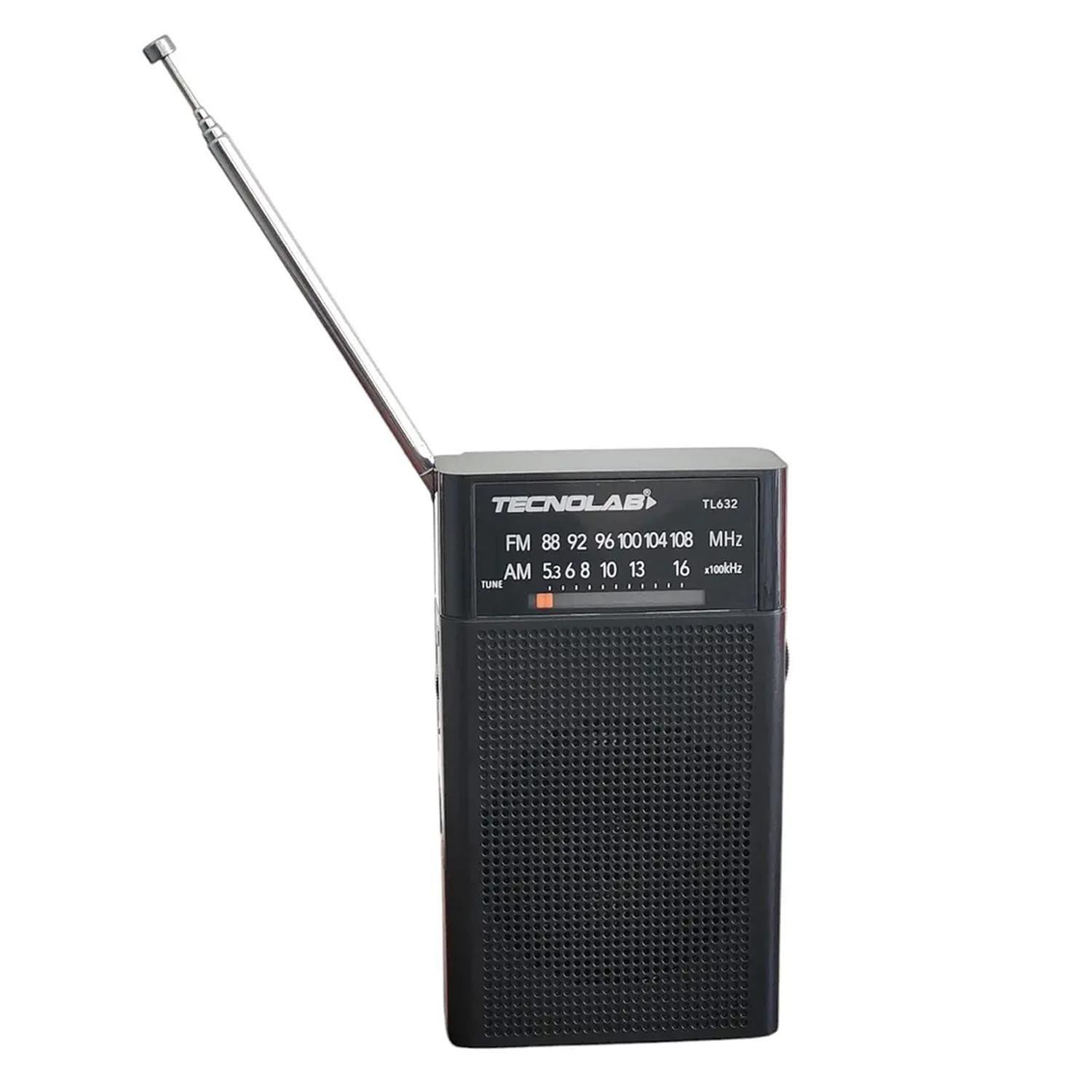 Radio Portátil TECNOLAB TL632 Negro 3W ( No incluye pilas)-2