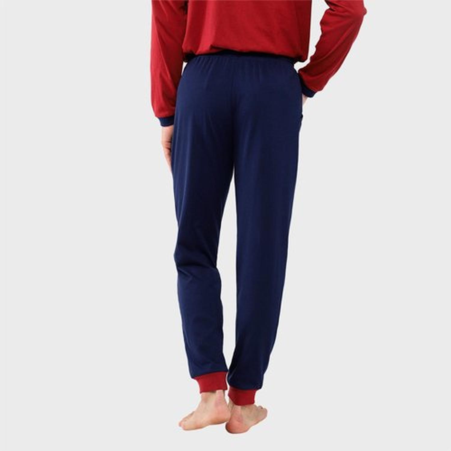 Pijama Largo Cuello Redondo Burdeo Arrow-2