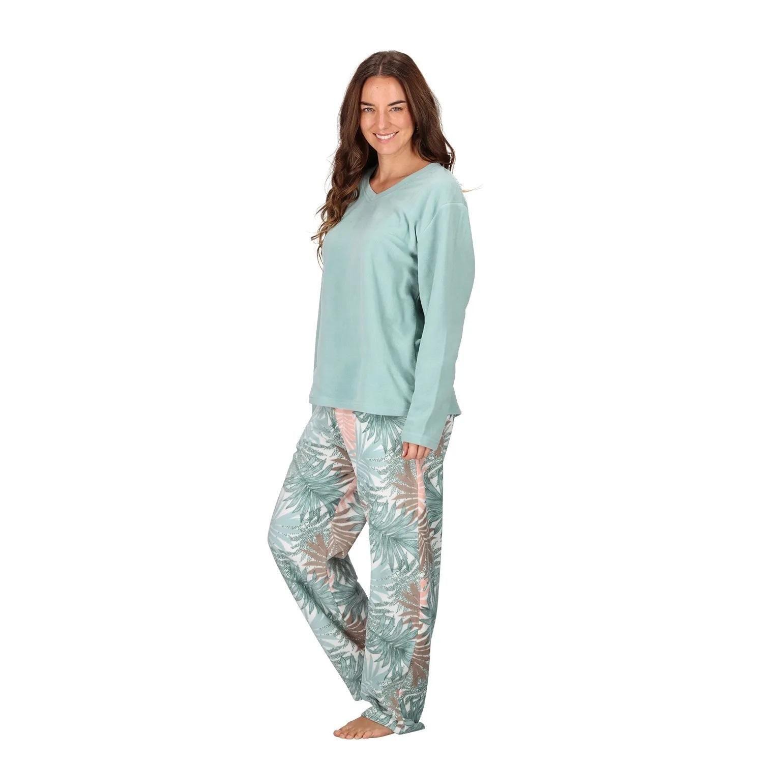 Pijama Polar Con Pantuflas 30926 Mujer Caffarena-1