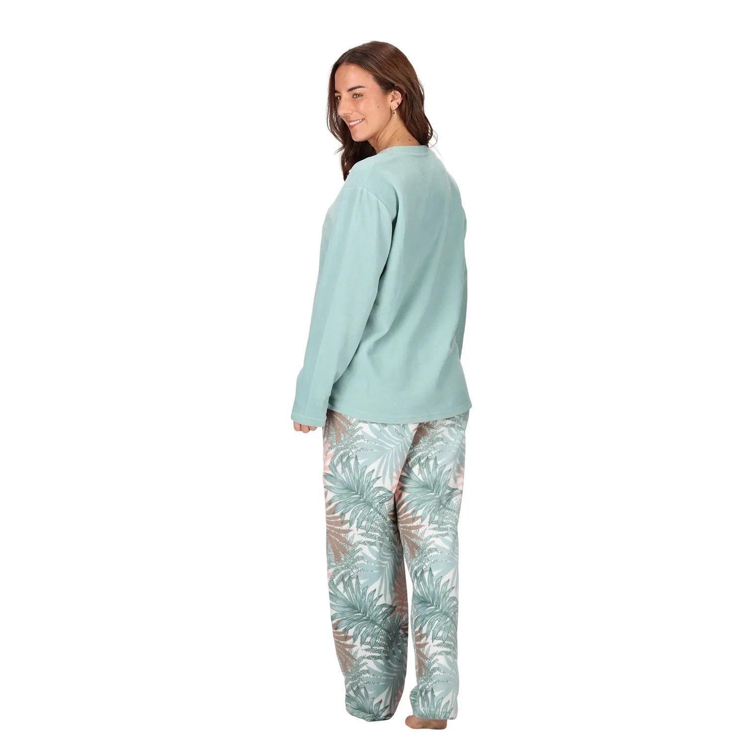 Pijama Polar Con Pantuflas 30926 Mujer Caffarena-2