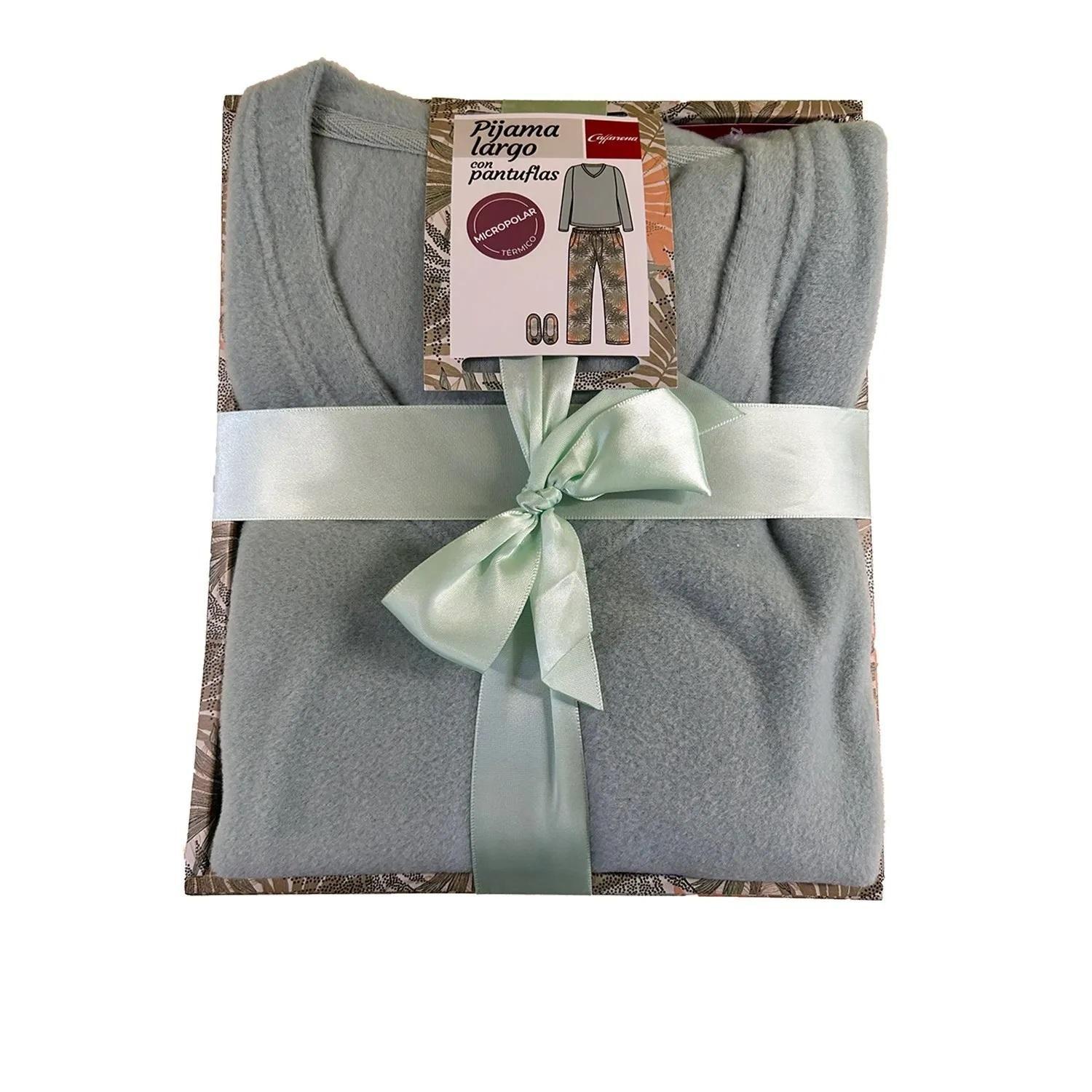 Pijama Polar Con Pantuflas 30926 Mujer Caffarena-3