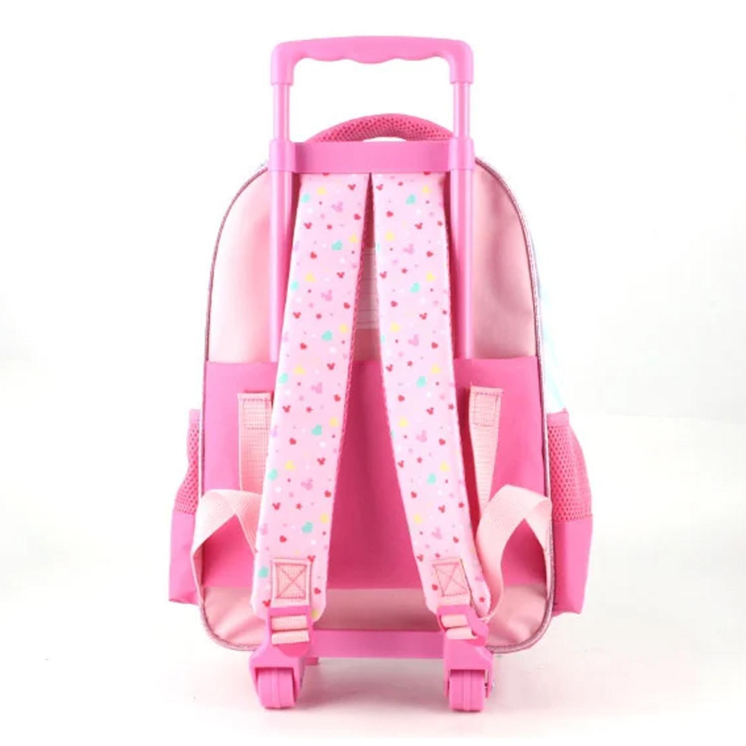 Mochila Escolar Niña Con Ruedas 3 Piezas Minnie Mouse-2