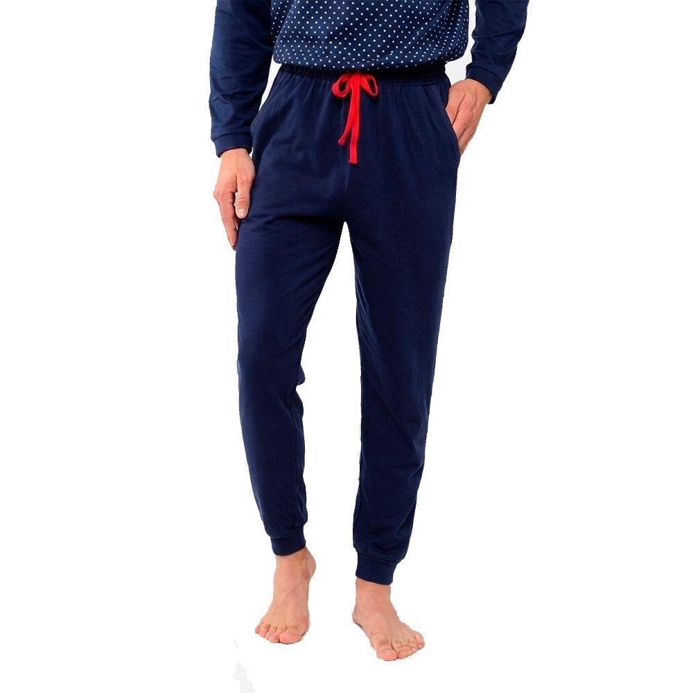 Pijama Largo Cuello Redondo Azul Arrow-2