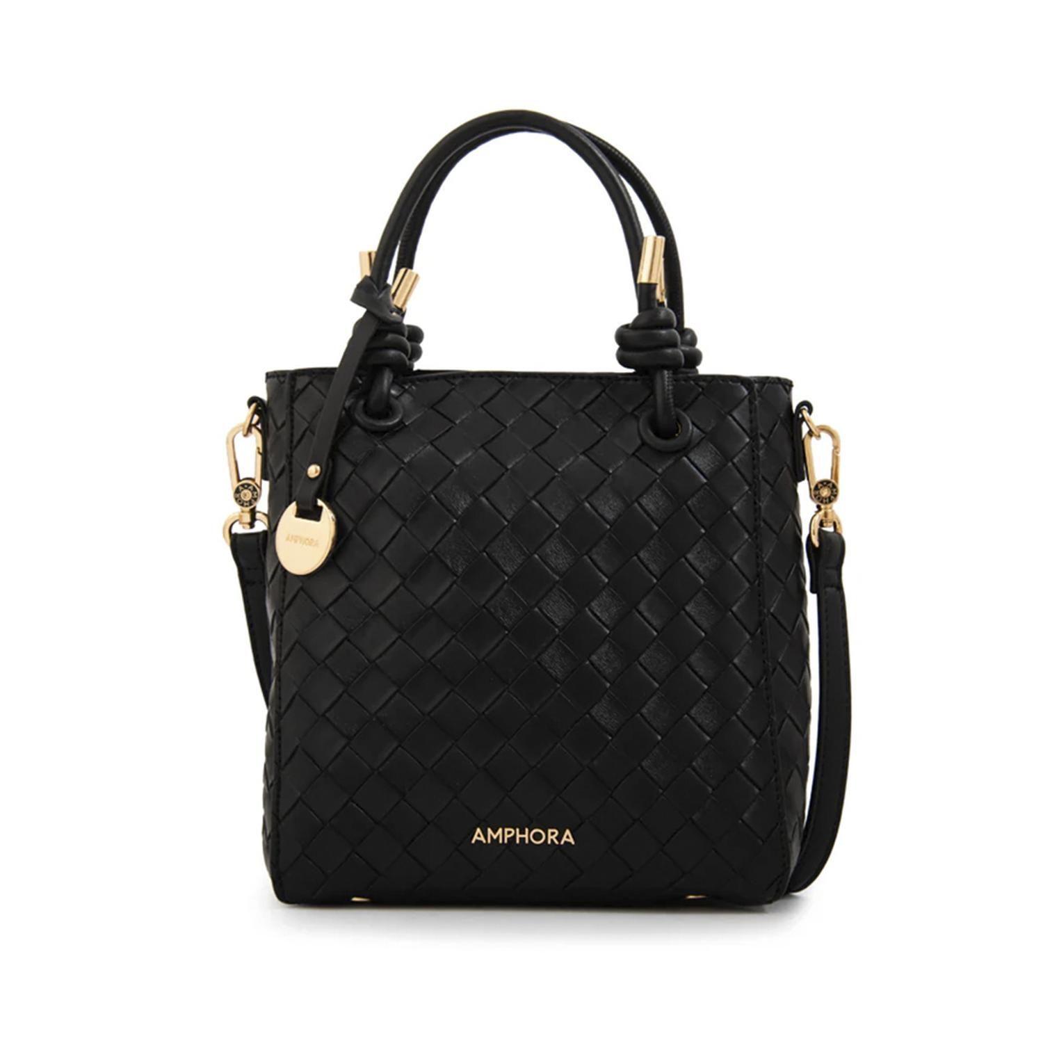 Cartera Italia Trenzado Negro - Amphora - 040364016301-0