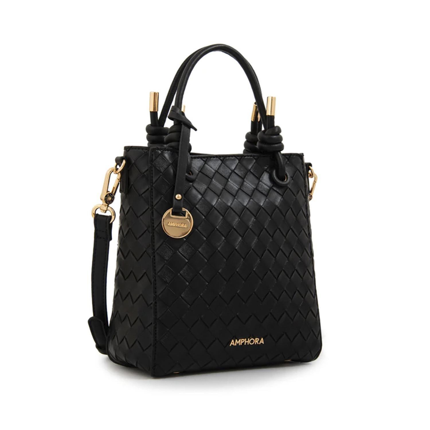 Cartera Italia Trenzado Negro - Amphora - 040364016301-1