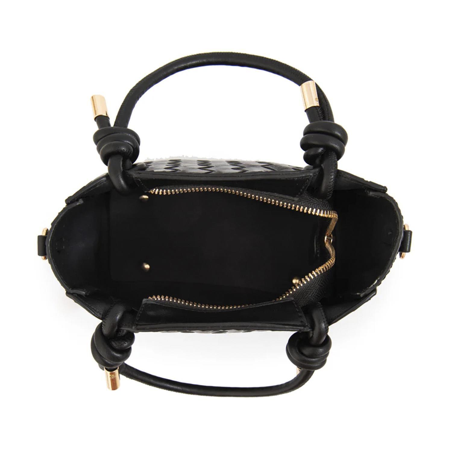 Cartera Italia Trenzado Negro - Amphora - 040364016301-3