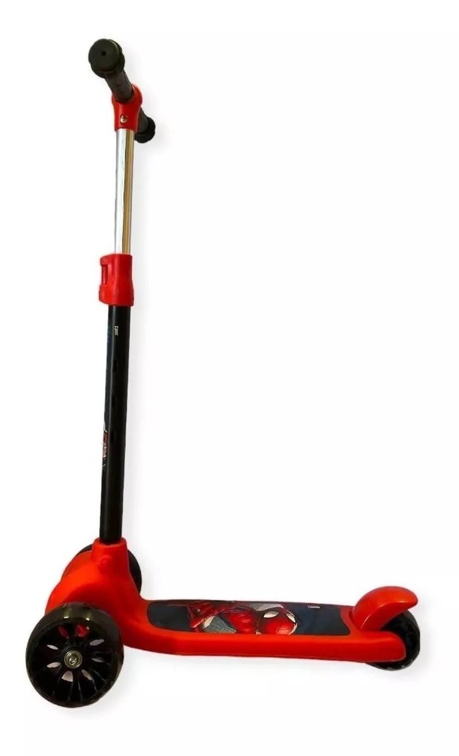 Super Scooter Luces Led Spiderman 3 Ruedas-2
