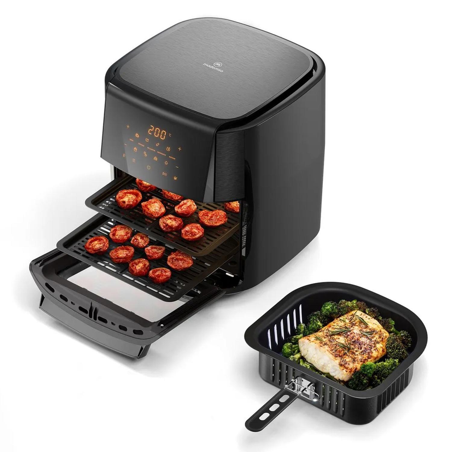 Freidora de Aire 5 en 1 Mademsa 12L con Panel Digital 1700W MAF90 Gris-6