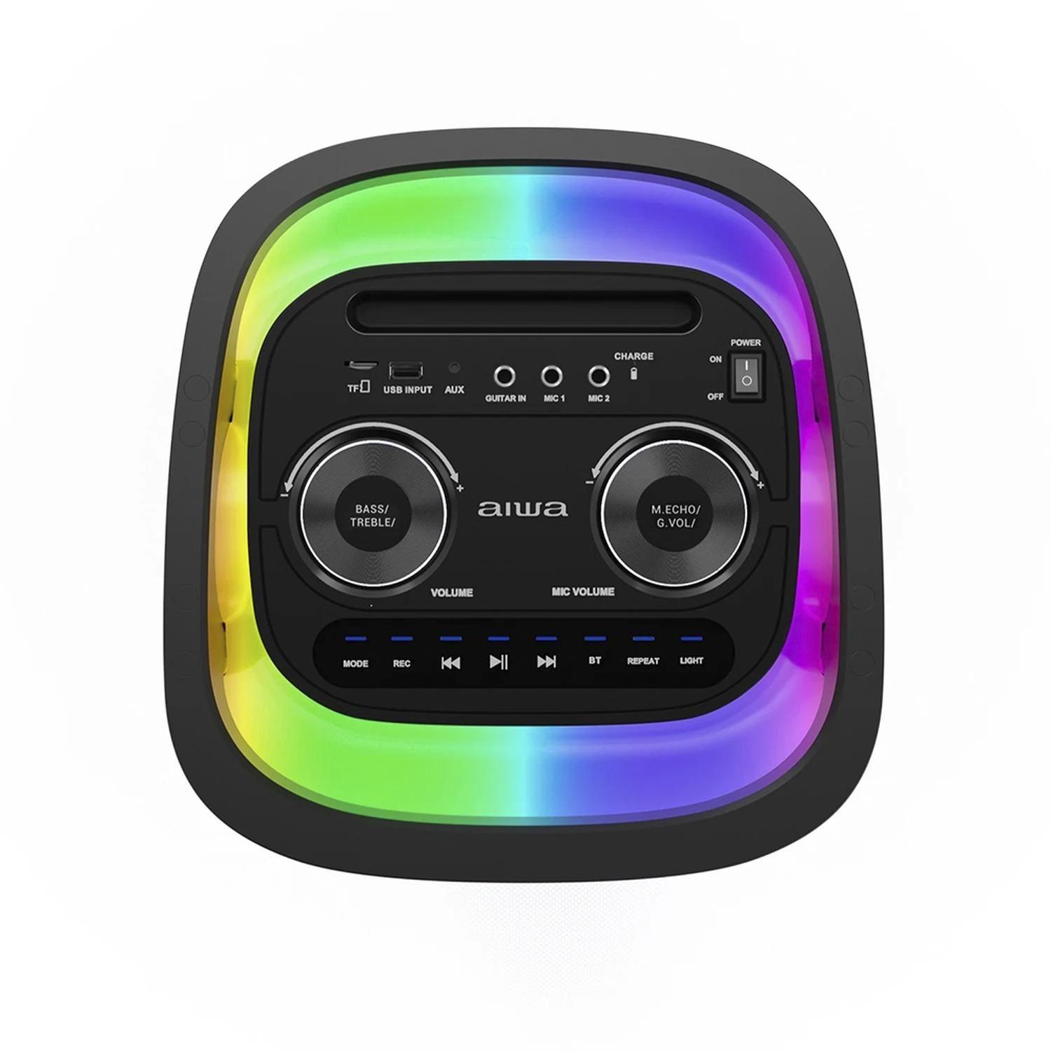 Parlante Bluetooth Portatil Aiwa Tws Led Aw-poh5d Negro-2