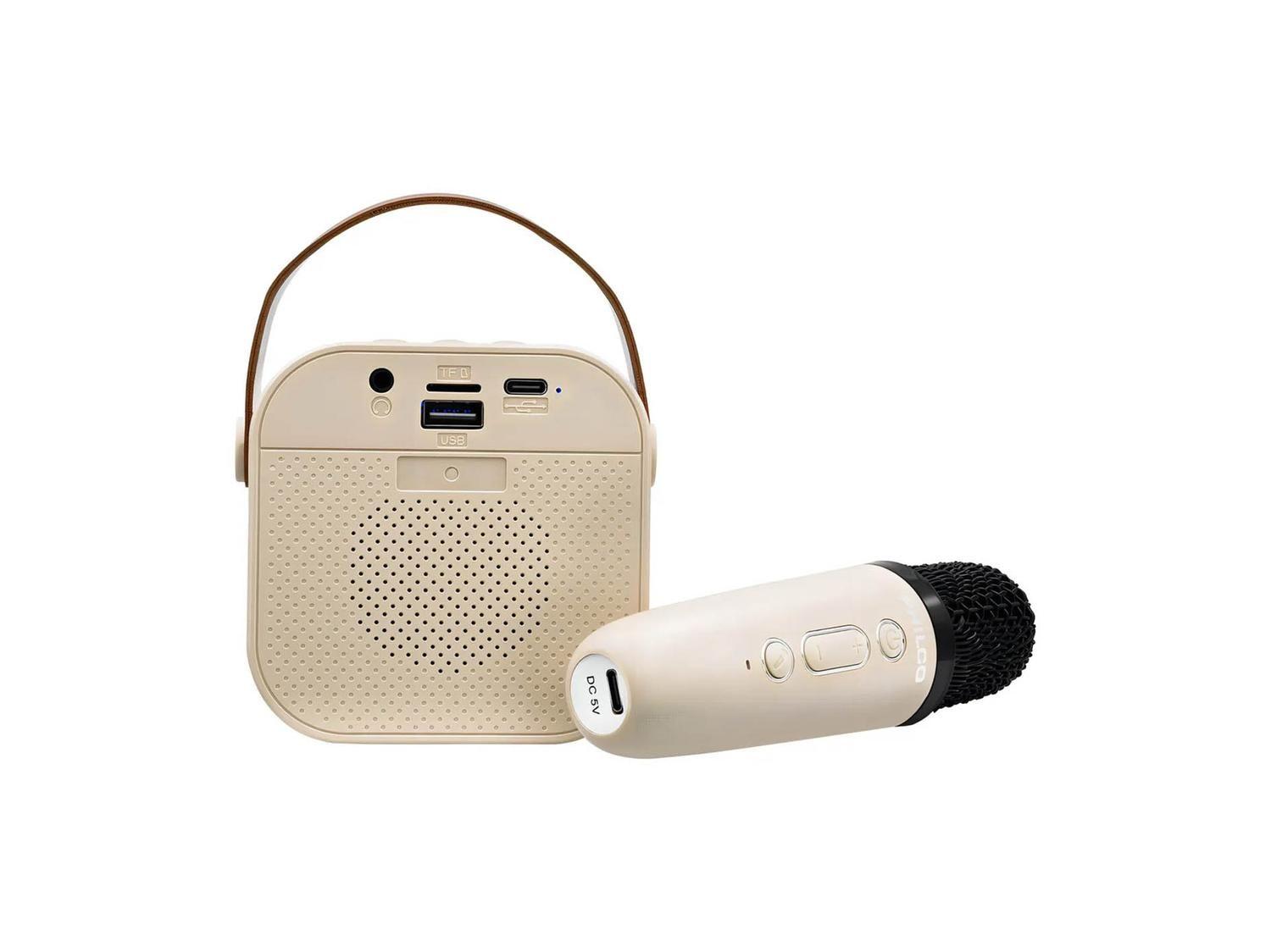 Mini Parlante Karaoke TWS 731W Luz RGB + 1 Micrófonos Philco-3