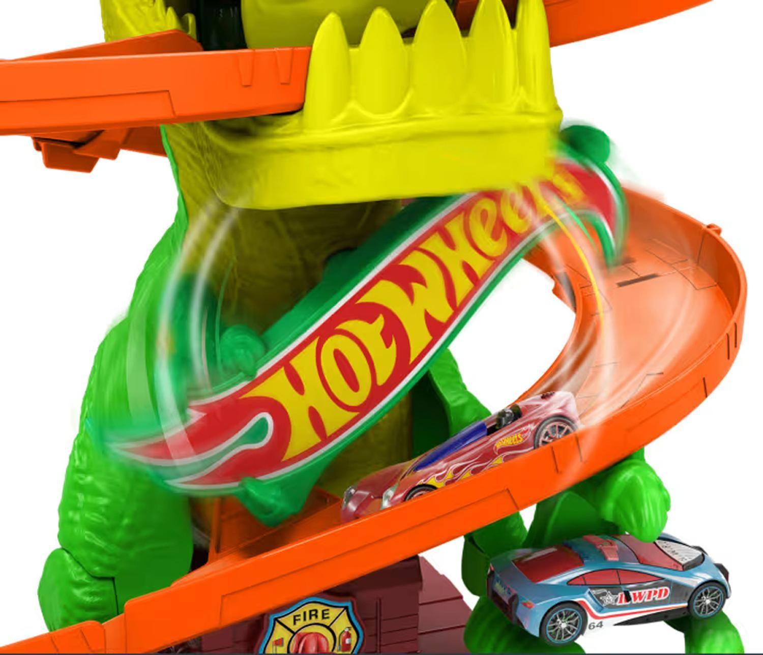 HotWheels City Pista de Juego T-Rex Escala 1:64-2