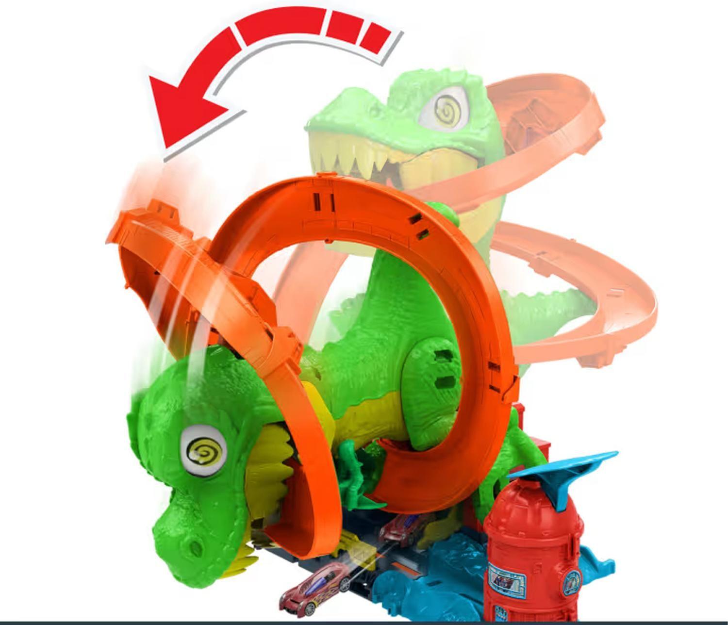 HotWheels City Pista de Juego T-Rex Escala 1:64-3