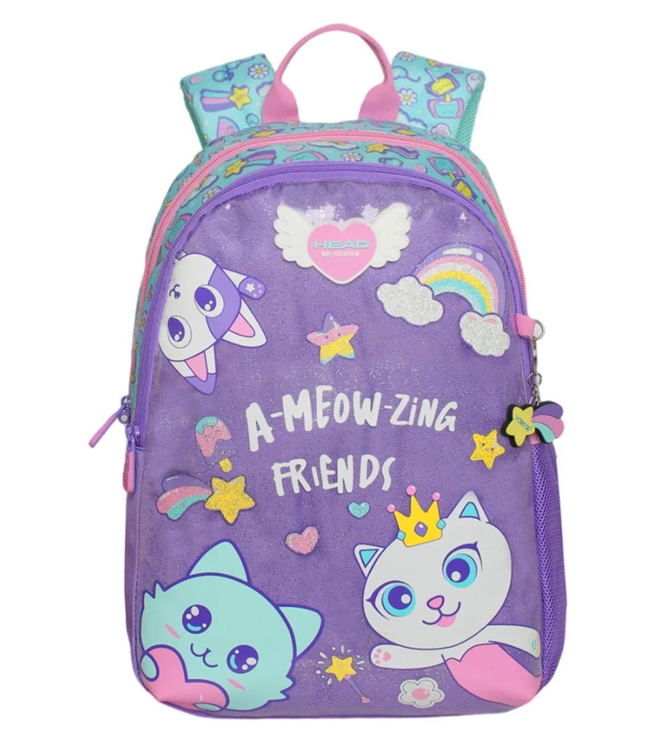 Mochila Bionica Cat Prints Menta - Head 890434-1