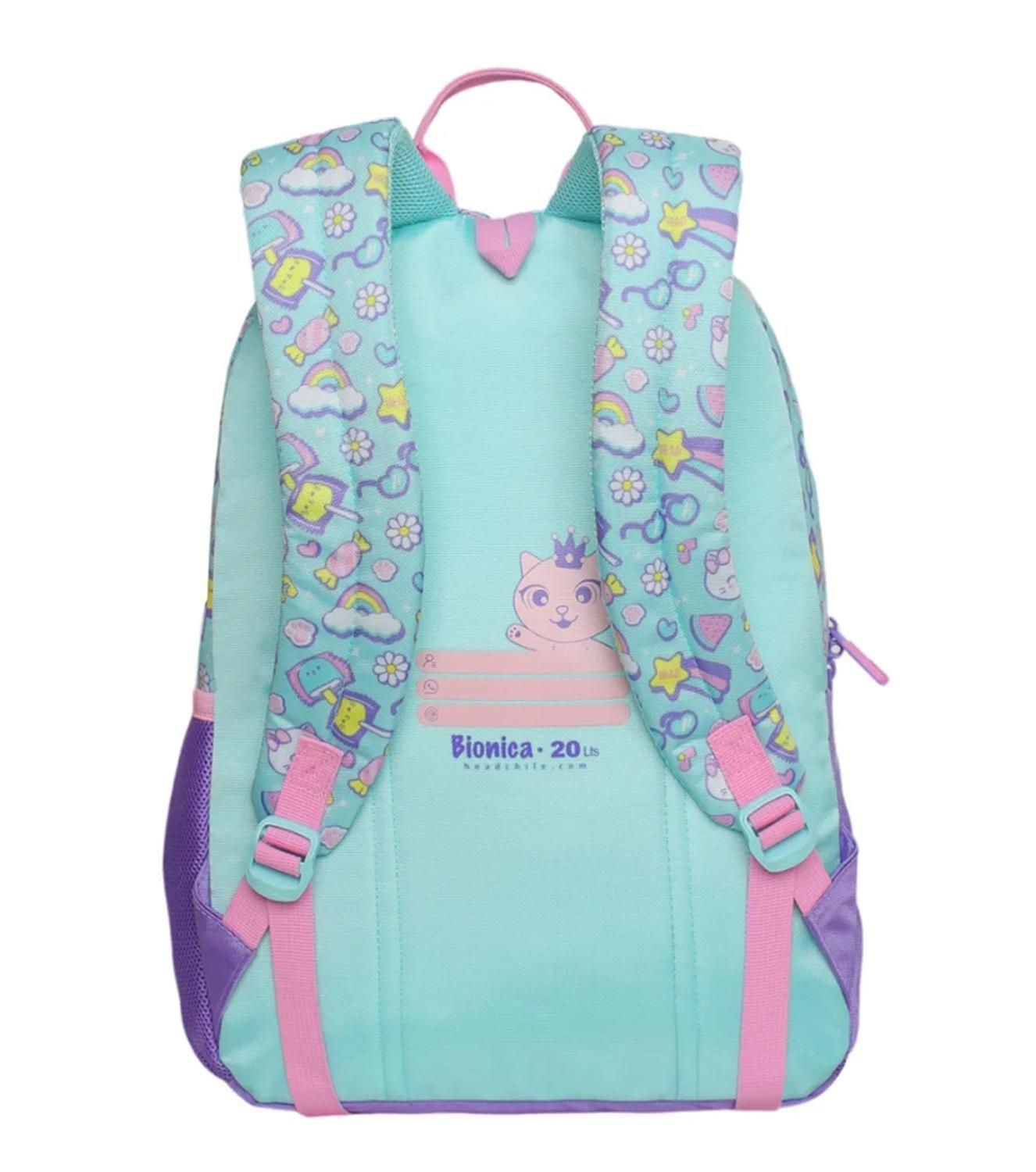 Mochila Bionica Cat Prints Menta - Head 890434-5