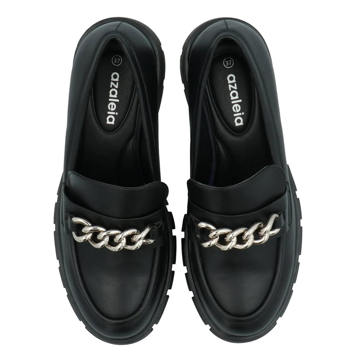 Mocasín Mujer Negro Lees - Azaleia - AZ210011245-411-3