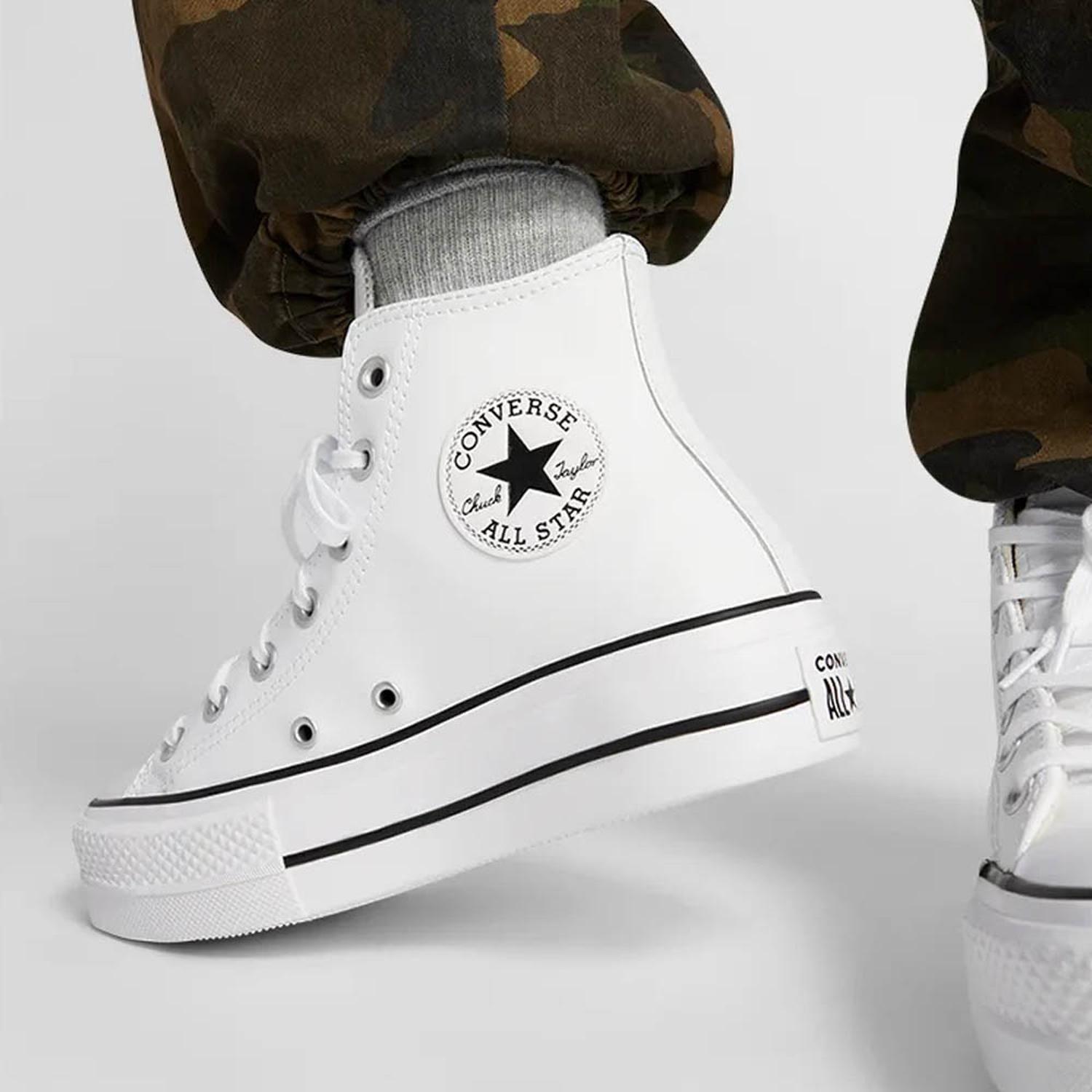 Zapatilla Converse Caña Alta Chuck Taylor All Star Lift Cuero 561676C-3