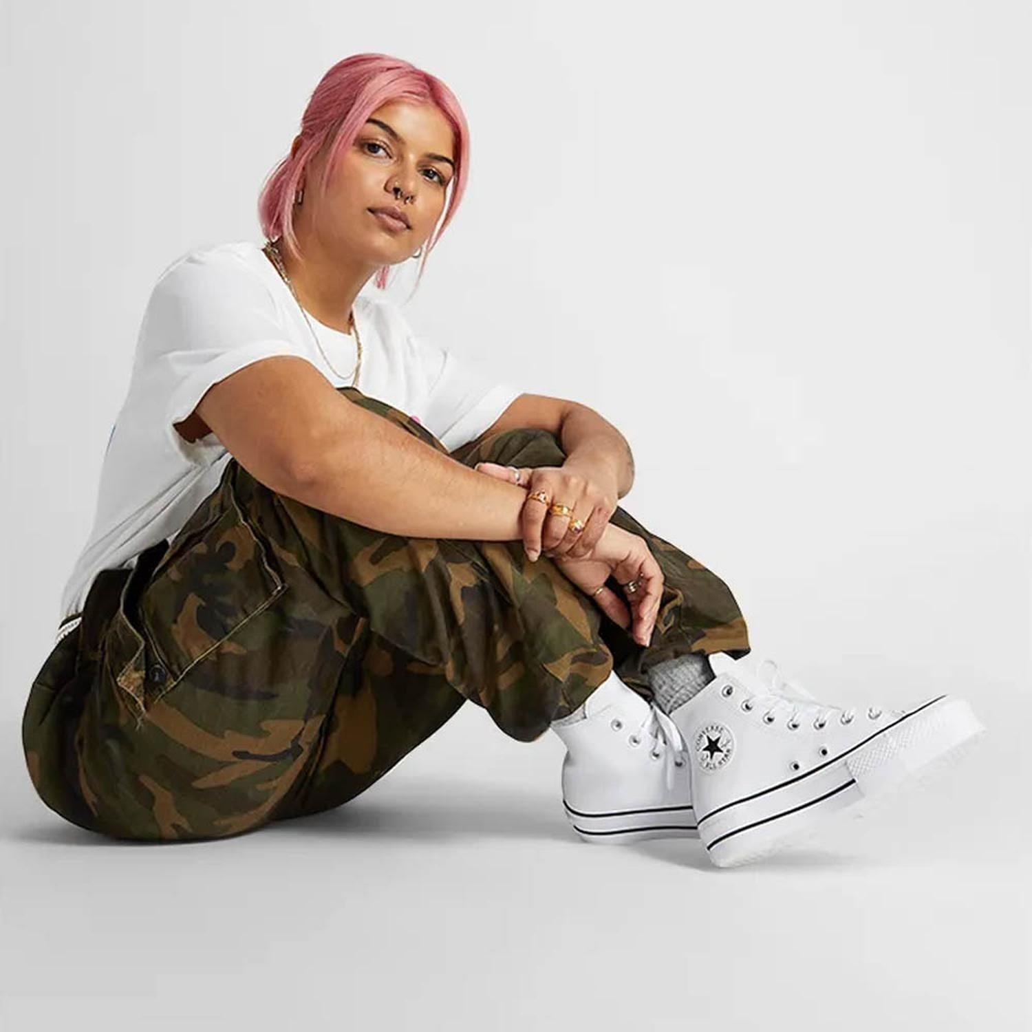 Zapatilla Converse Caña Alta Chuck Taylor All Star Lift Cuero 561676C-4